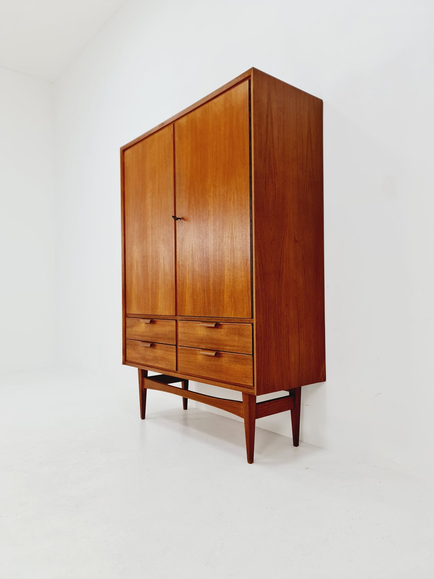 Mid Century Modern danish highboard teak Sideboard, 1960s