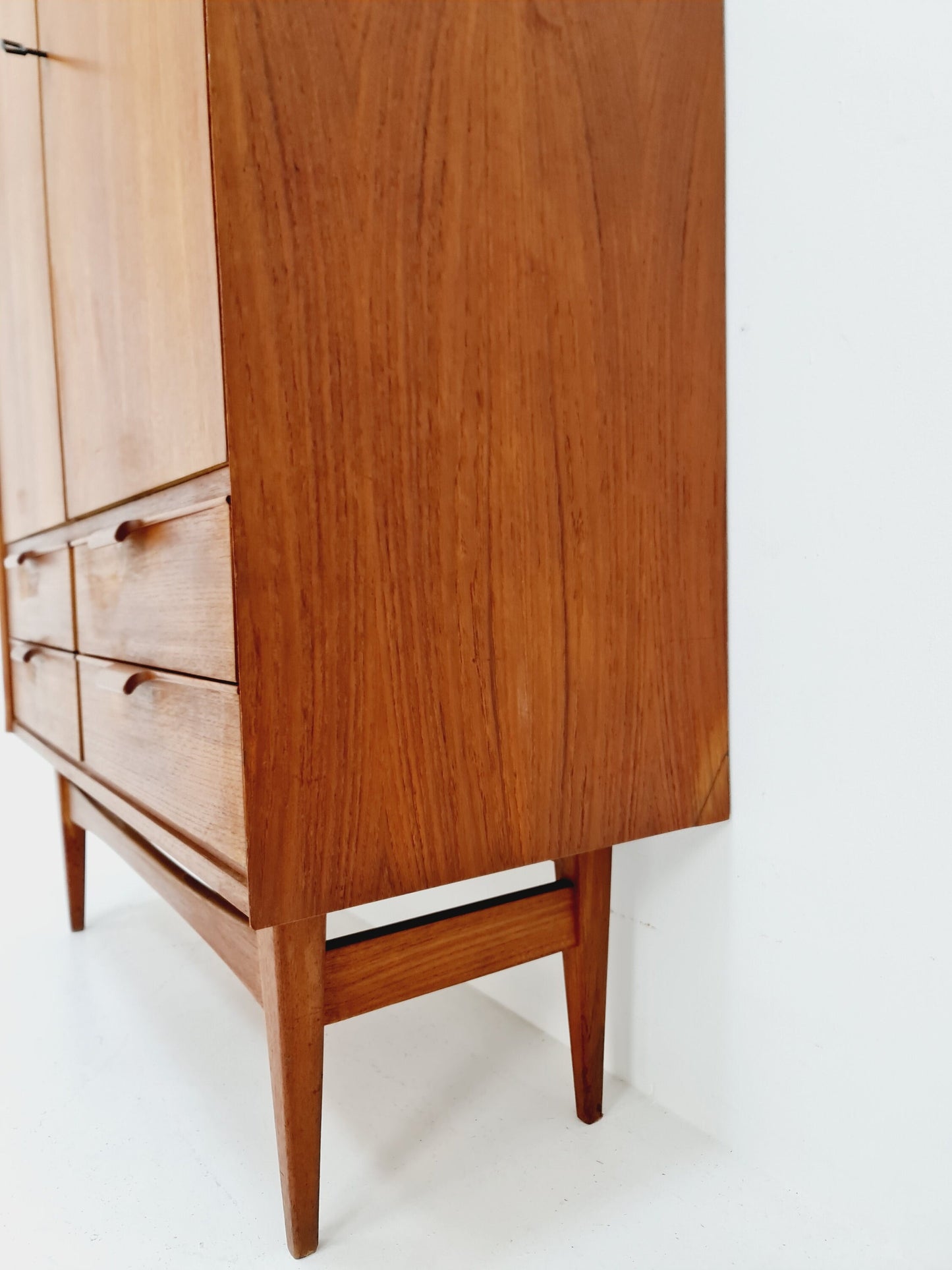 Mid Century Modern danish highboard teak Sideboard, 1960s