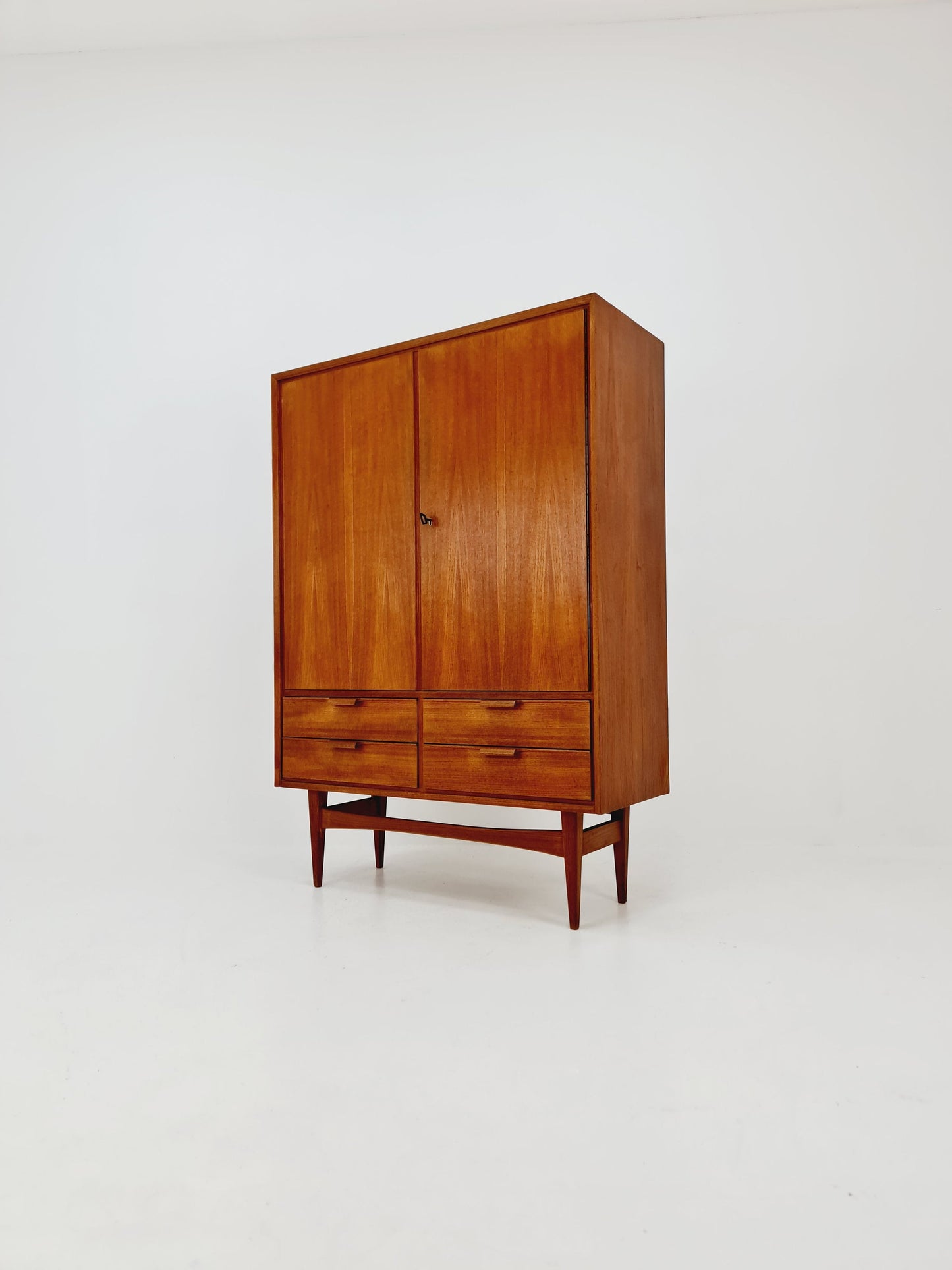 Mid Century Modern danish highboard teak Sideboard, 1960s