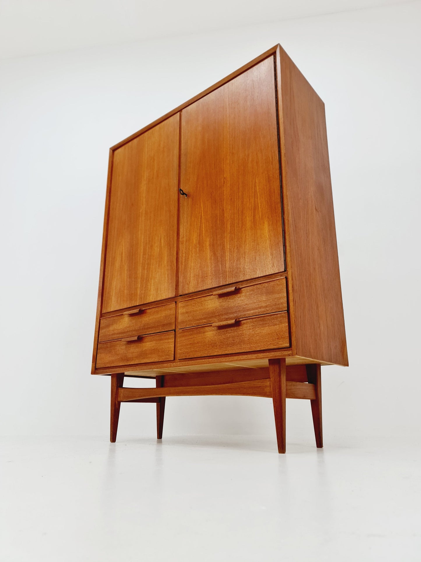 Mid Century Modern danish highboard teak Sideboard, 1960s