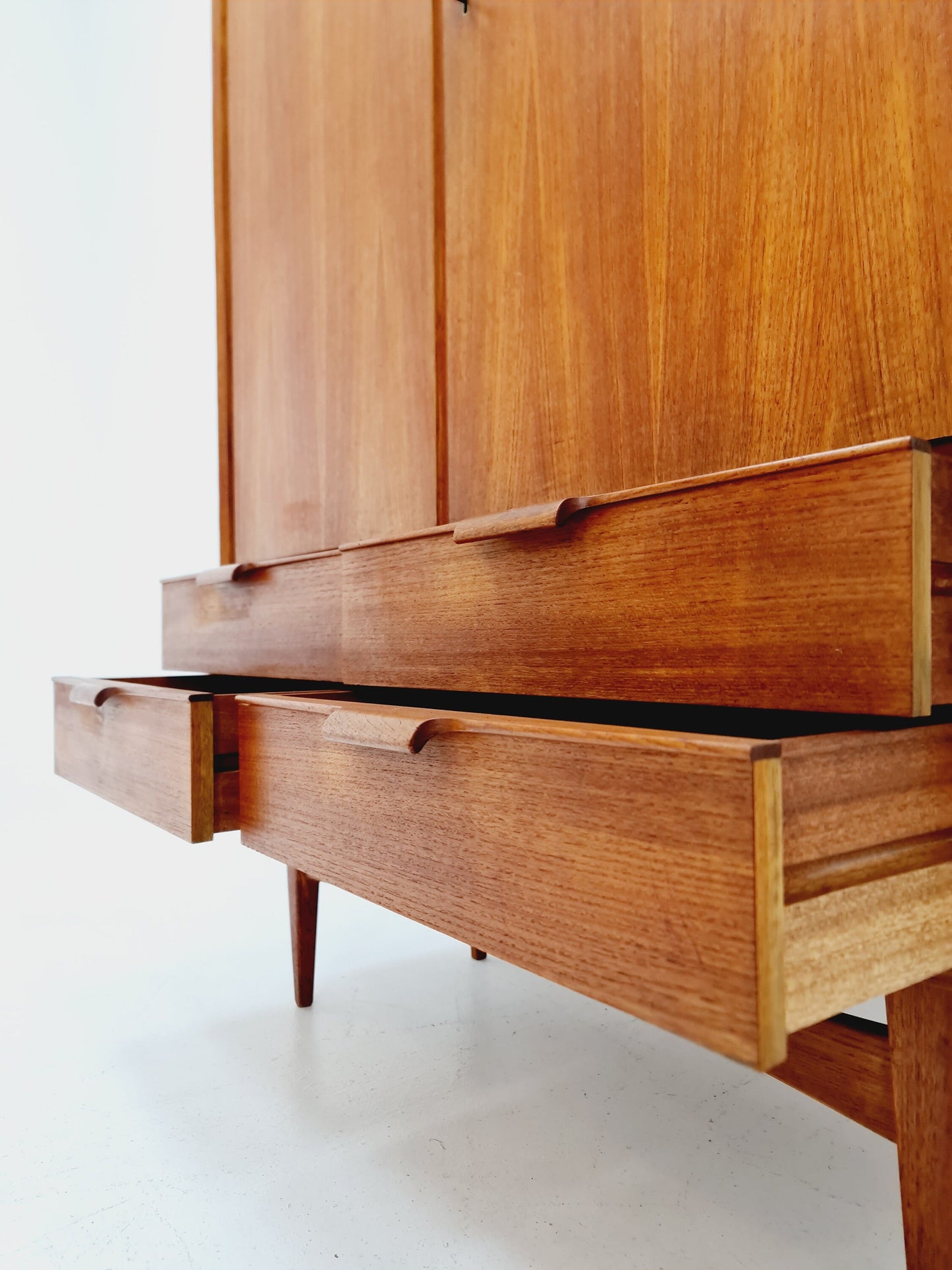 Mid Century Modern danish highboard teak Sideboard, 1960s