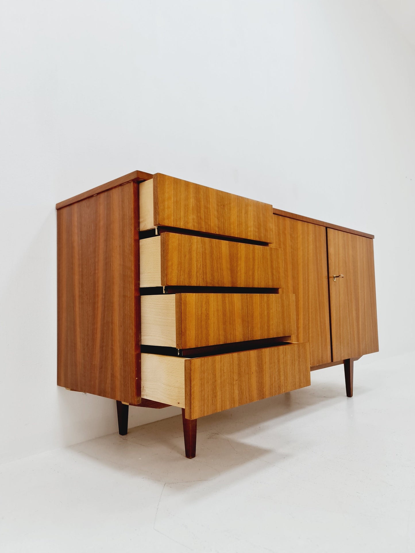 Mid Century Modern German walnut sideboard, 1960s