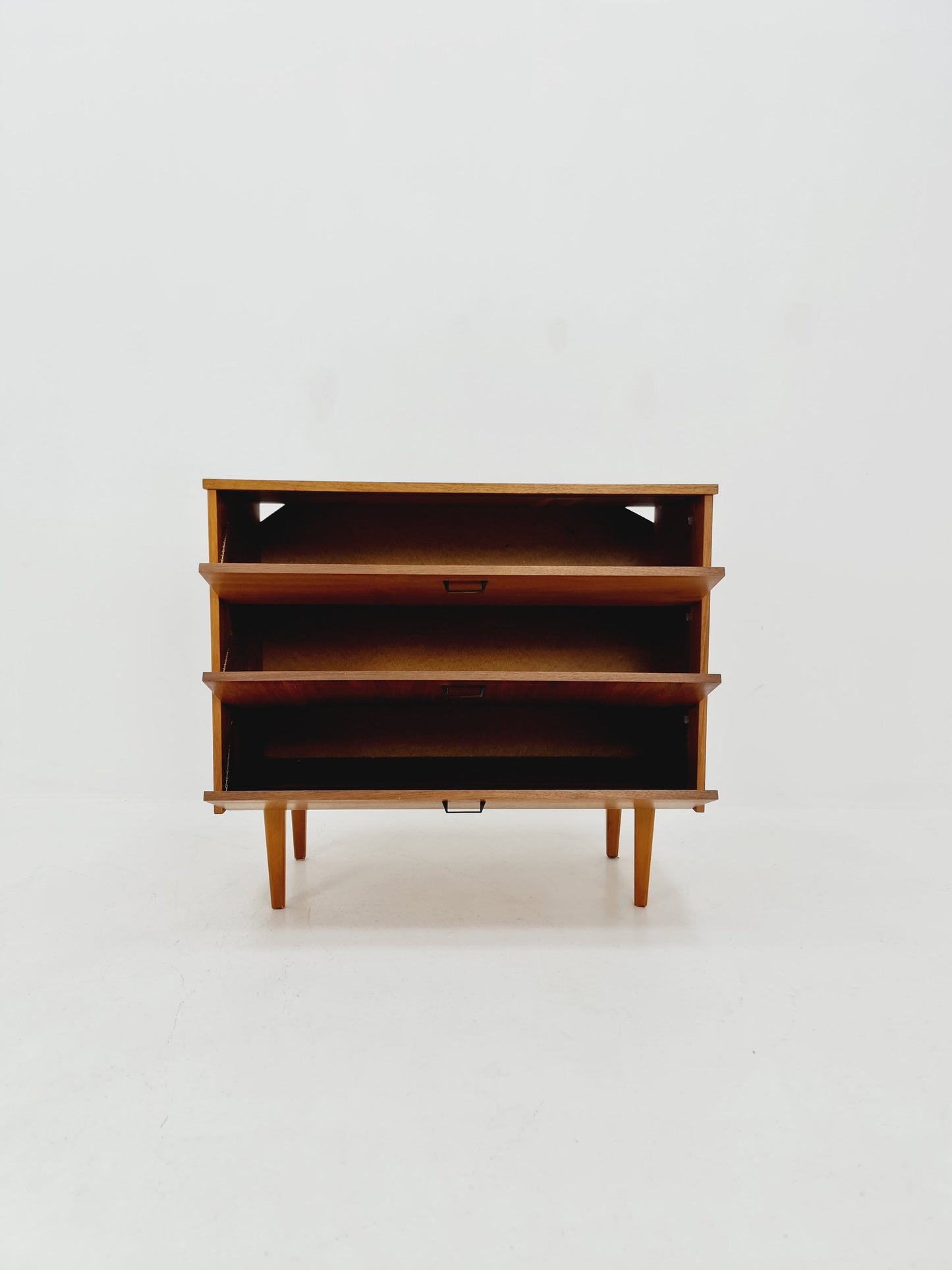 Mid century German hallway cabinet, shoes drawer / 3 drawers cabinet, 1960s