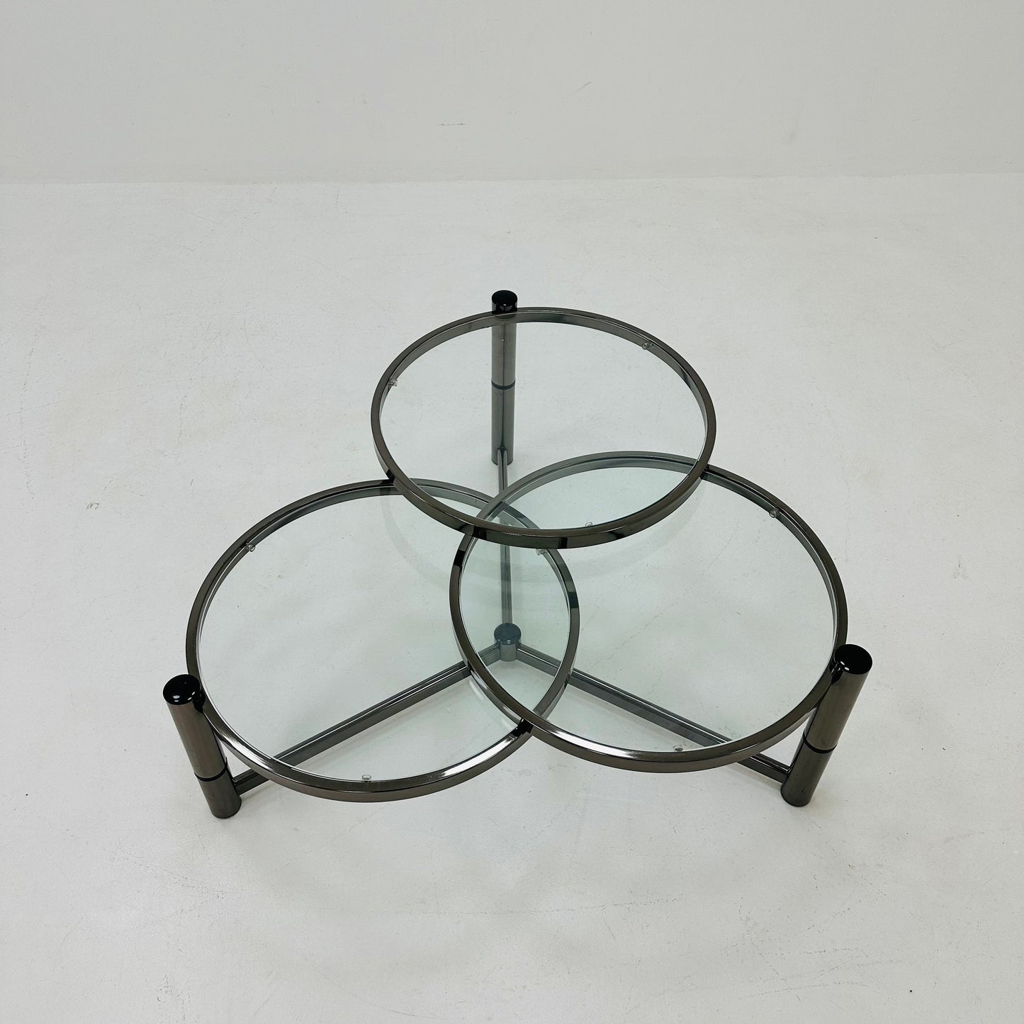 Rare Italian swivel couch table 1980s