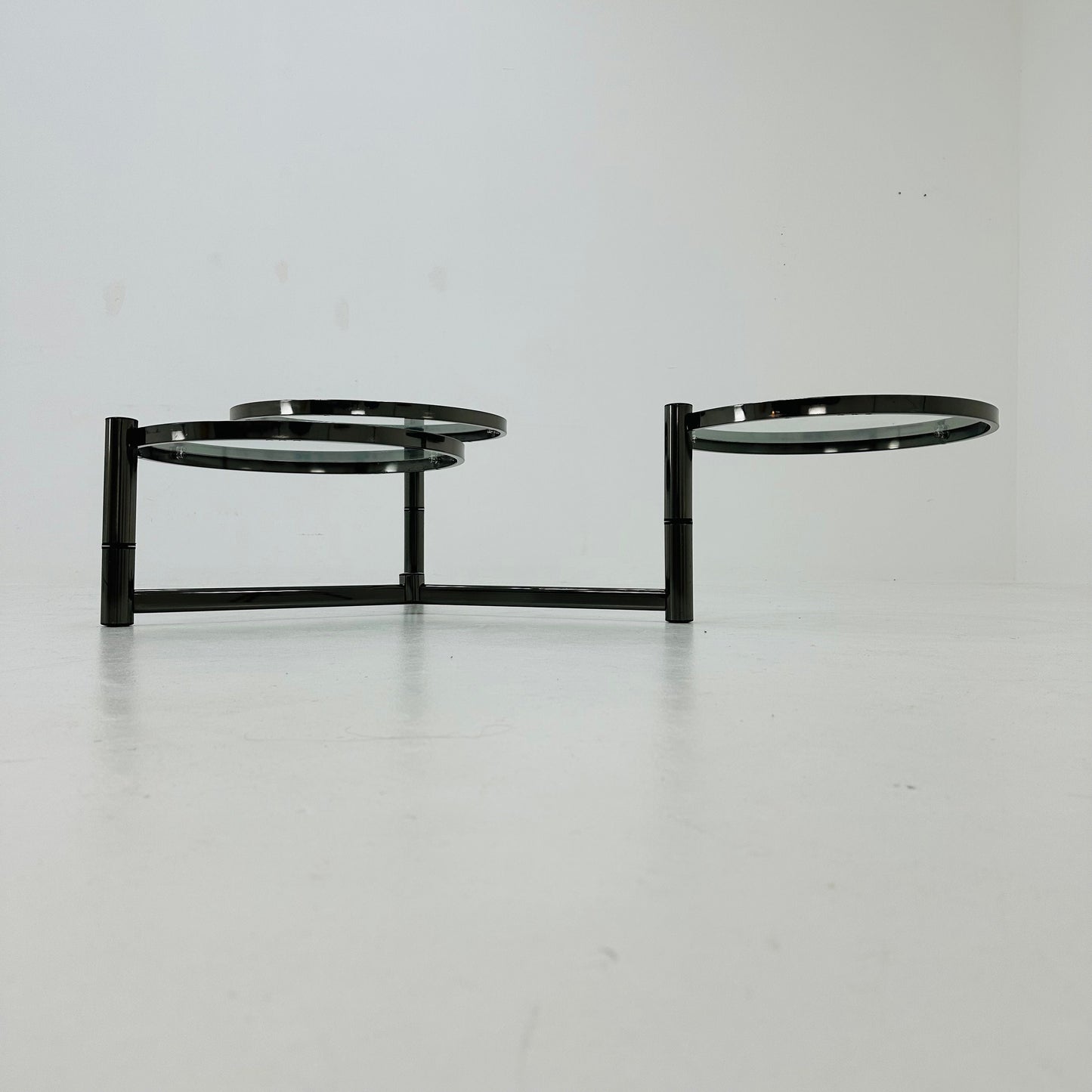 Rare Italian swivel couch table 1980s