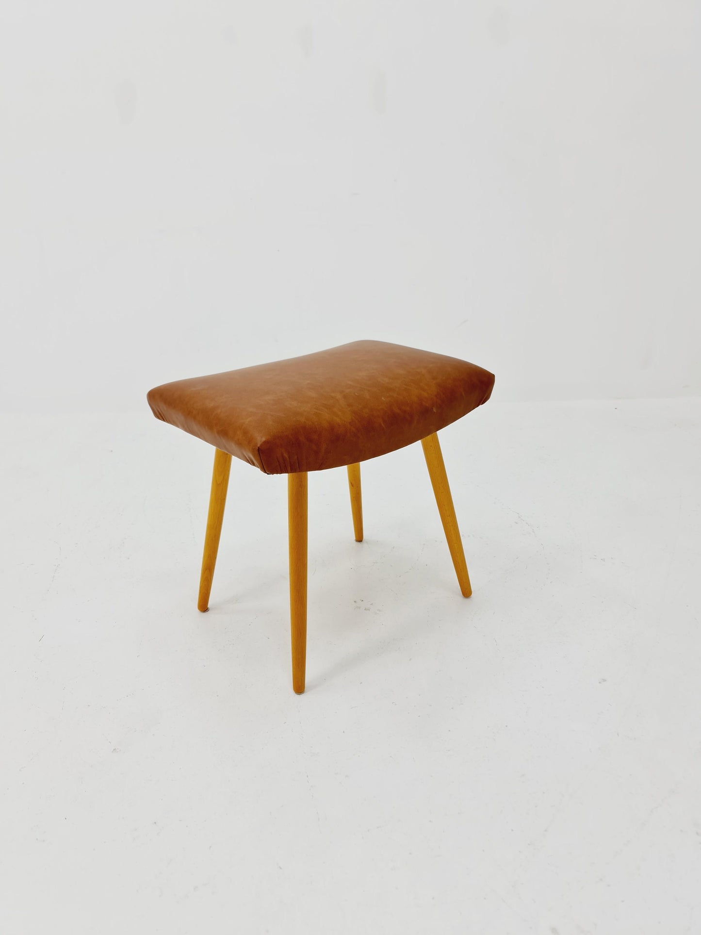 Mid century modern German ottoman/footstool make up stool from the 50s