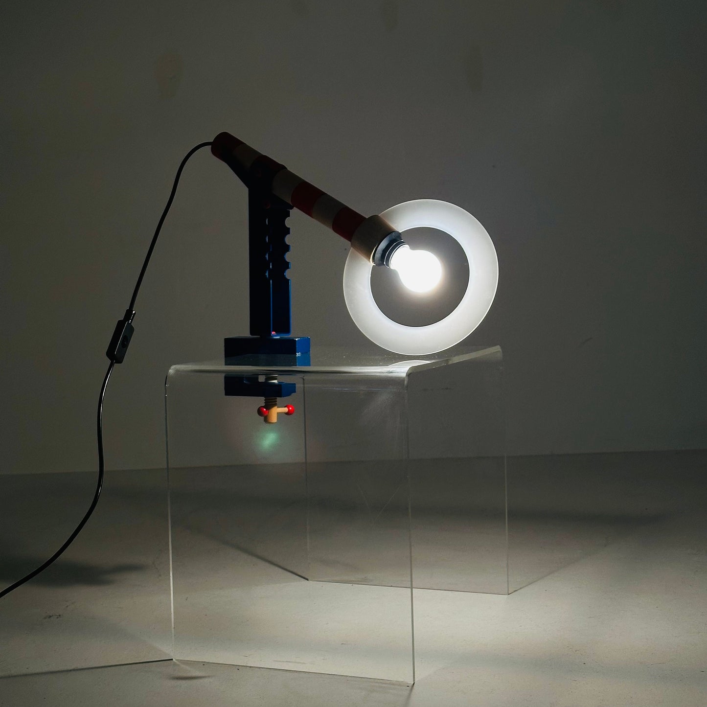 Postmodern colorful HABA table lamp, Germany 1979s by Habermaaß GmbH