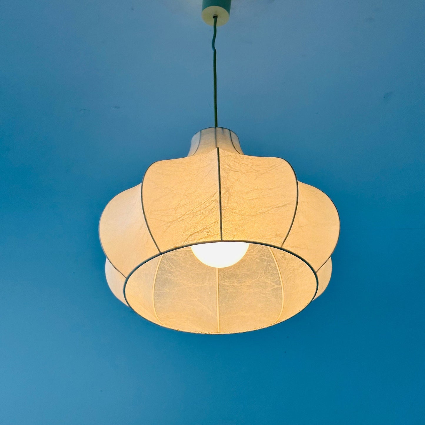 Mid-Century Modern Flower Shape Cocoon Pendant Light by Achille Castiglioni, Italy, 1960s