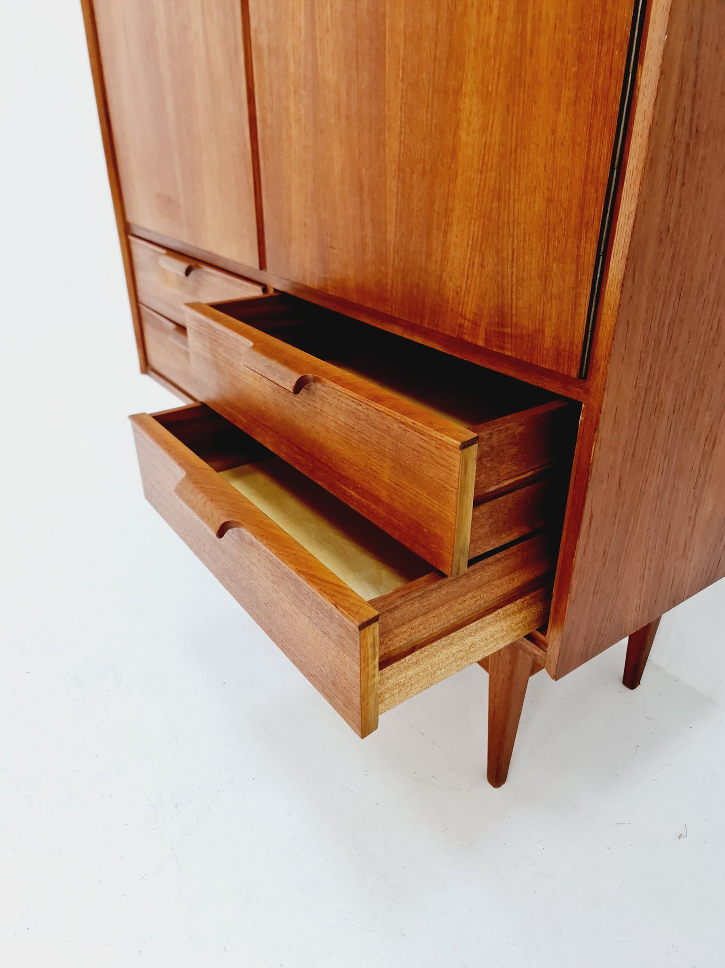 Mid Century Modern danish highboard teak Sideboard, 1960s