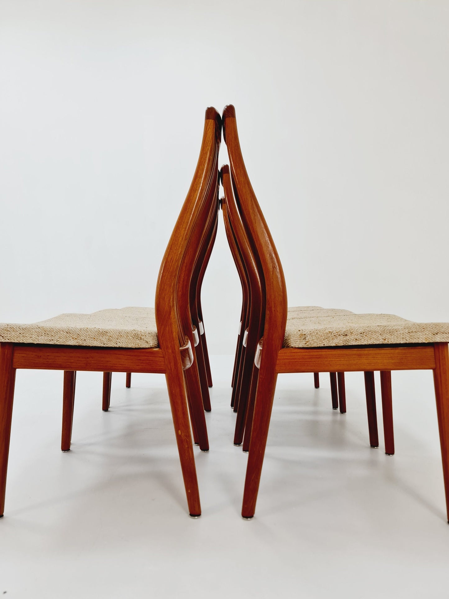 Danish teak dining chairs by Schou Andersen 1960s, set of 6