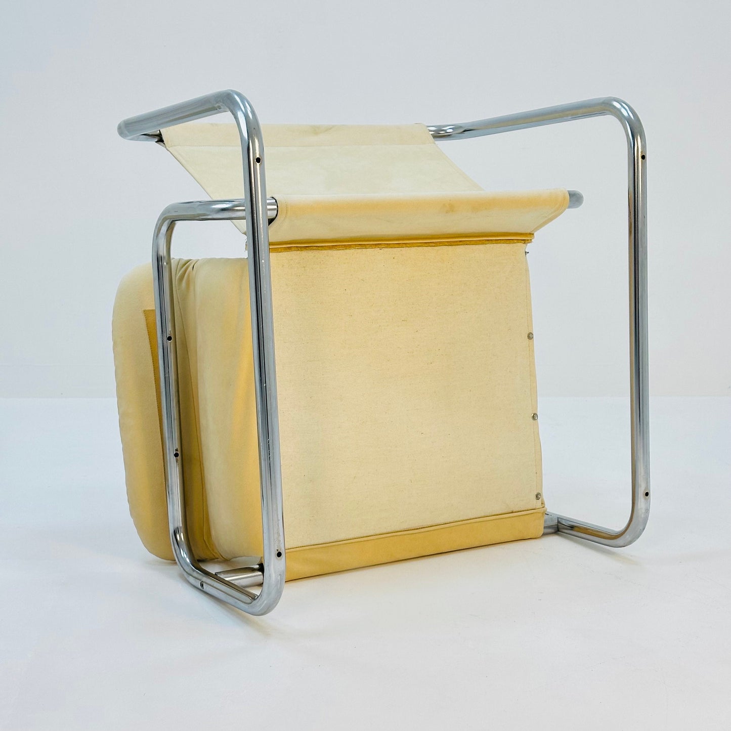 Mid century tubular frame armchair "BORKUM" by John Bertil Häggström ,from Ikea 1970s