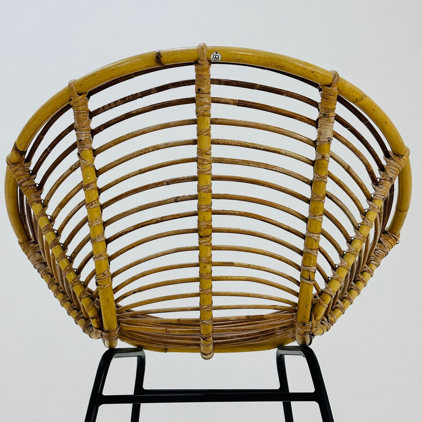 Mid-Century Bamboo & Metal Chairs from Rohe Noordwolde, 1960s, Set of 2