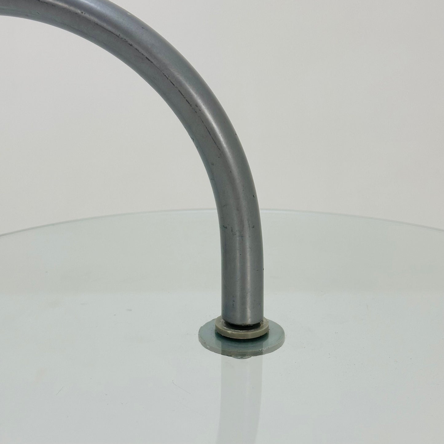 Bauhaus Vintage Ikea Ry Coffee Side Table Glass Aluminum 1980s