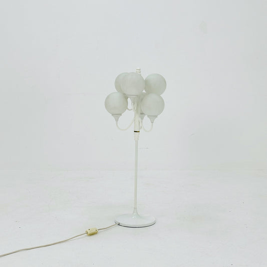 Space age table lamp with opaline balls by Kaiser Leutchen, 1960s