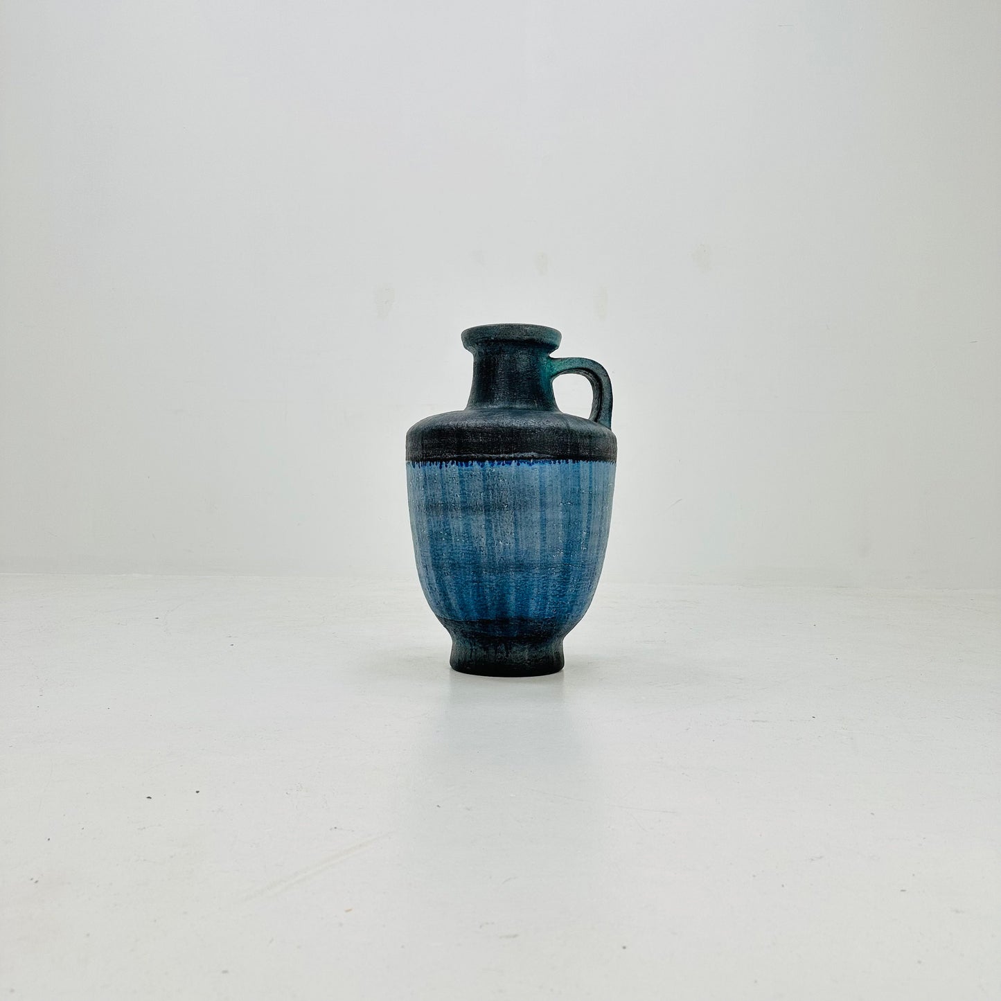 Rare mid century Blue Floor Vase from Karlsruher Majolika, Model 7192 1960s