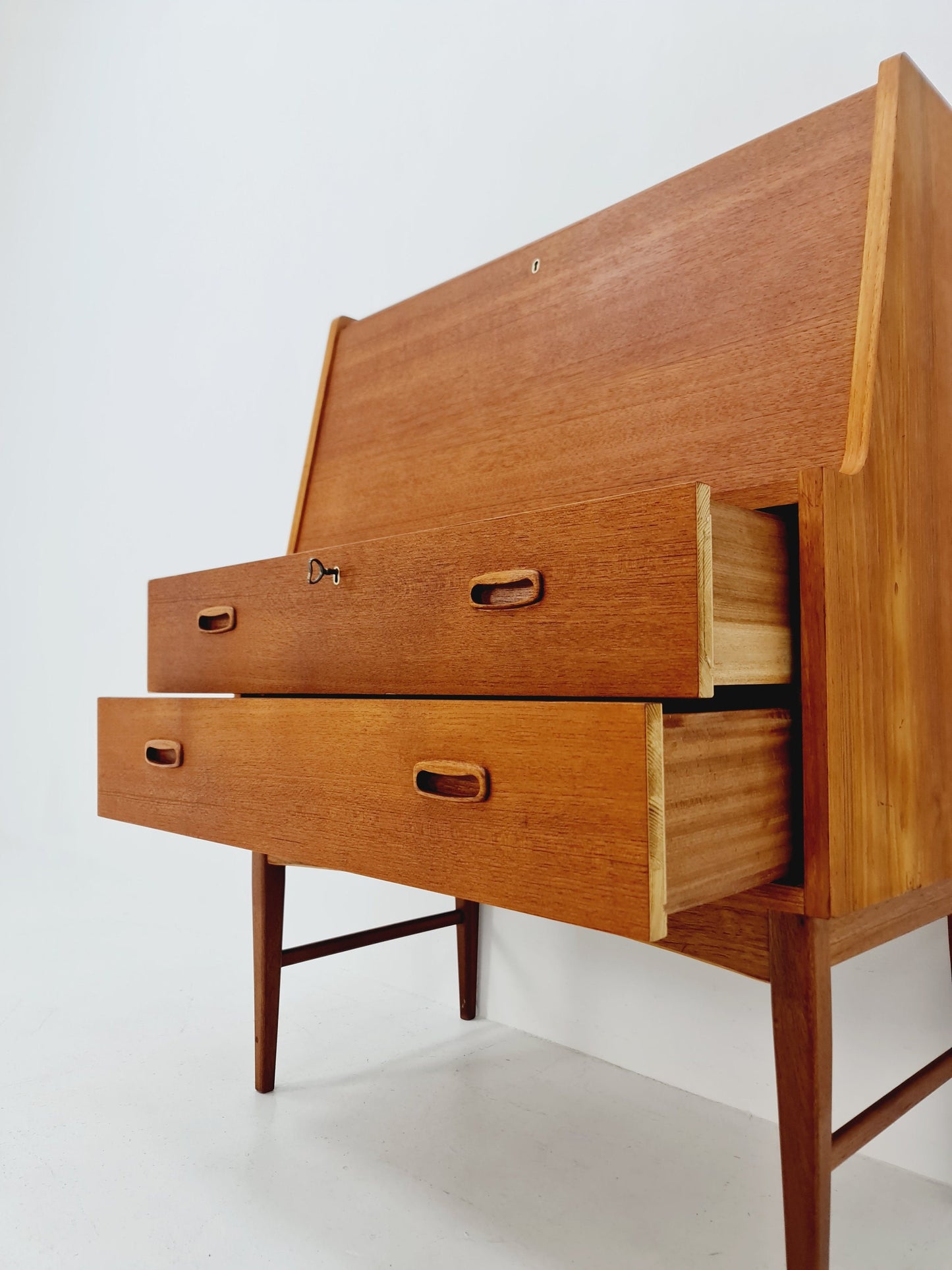 Midcentury Danish vintage teak secretary, vanity /Make up table By Arne Wahl Iversen, 1960s