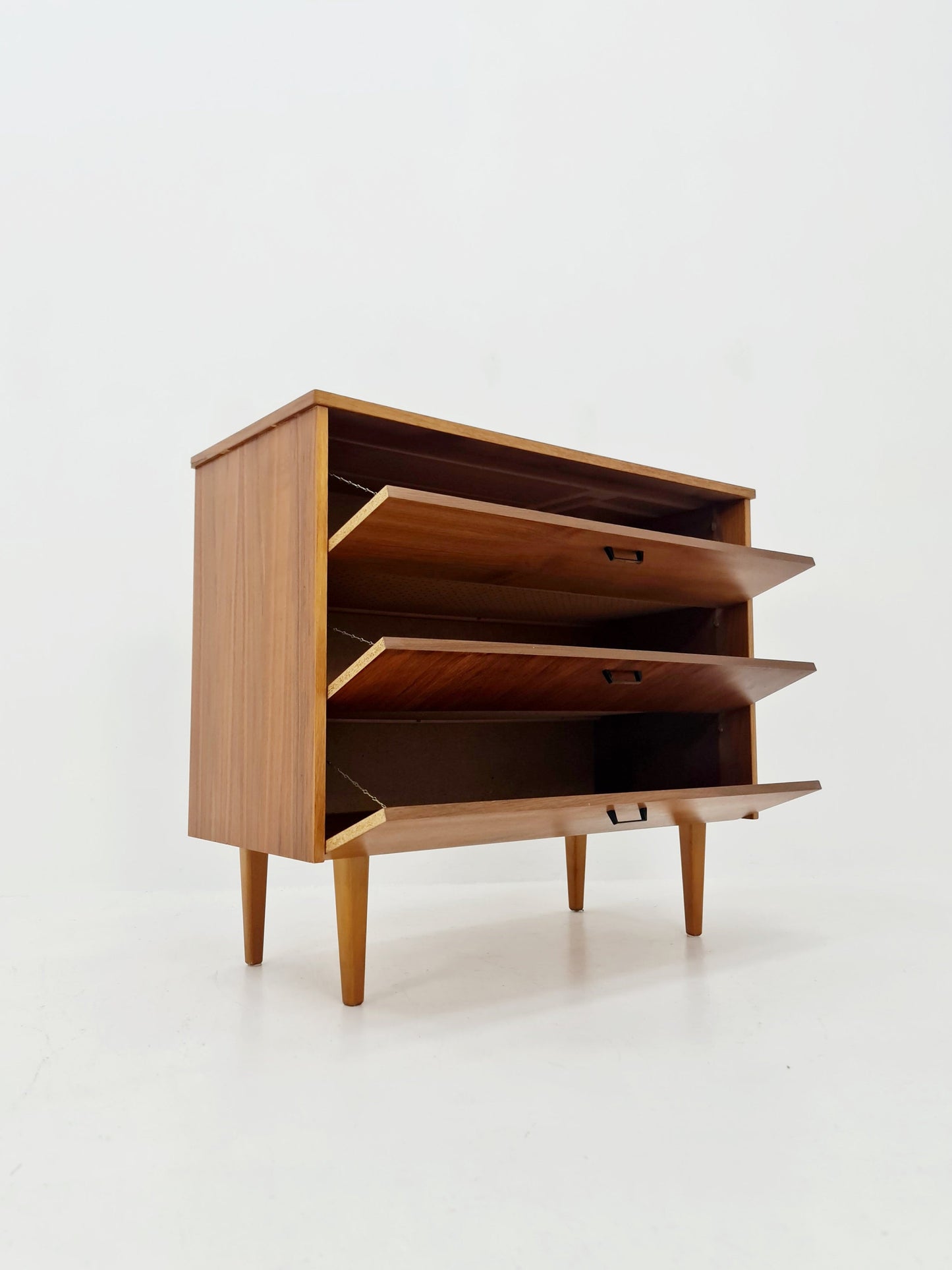 Mid century German hallway cabinet, shoes drawer / 3 drawers cabinet, 1960s