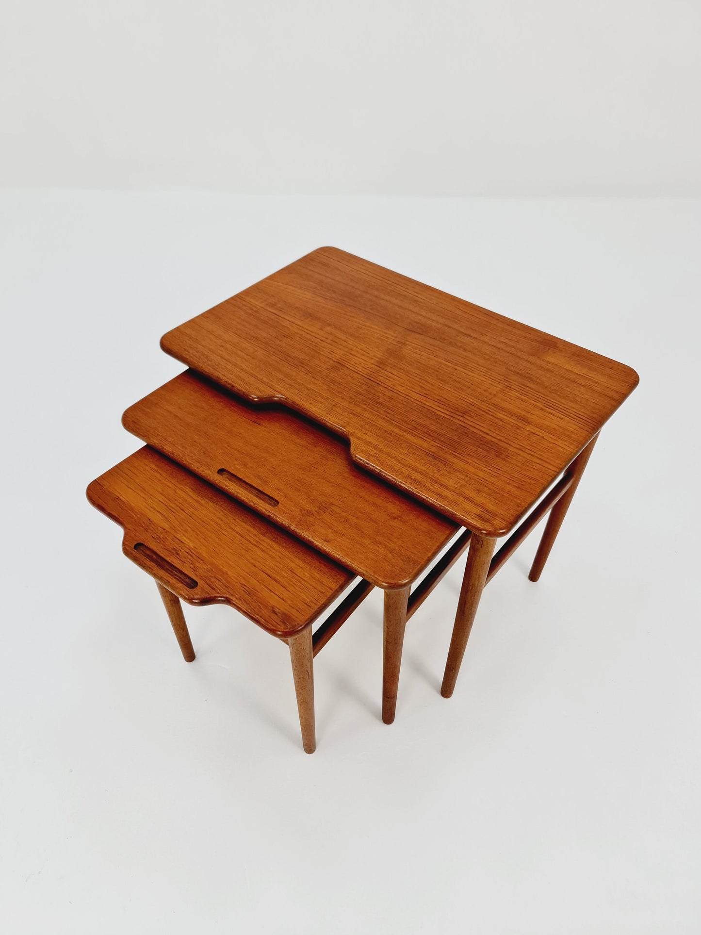 Midcentury Danish teak Nesting Tables by Kurt Ostervig for Janson Möber , 1960s