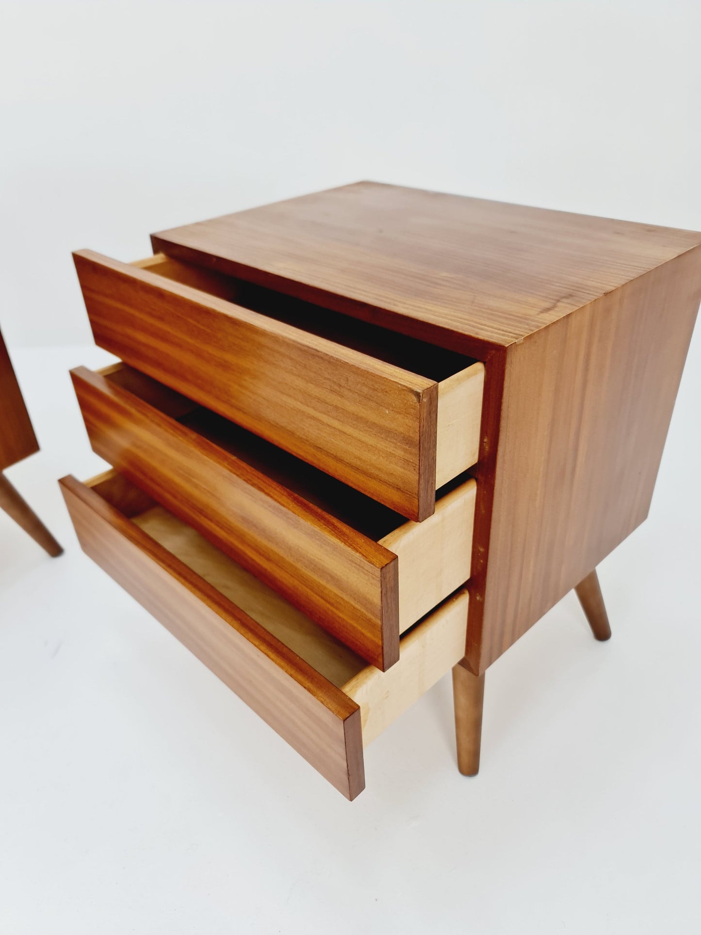 German Mid century Teak nightstands/ bedside tables BY WK Möbel , 1960s