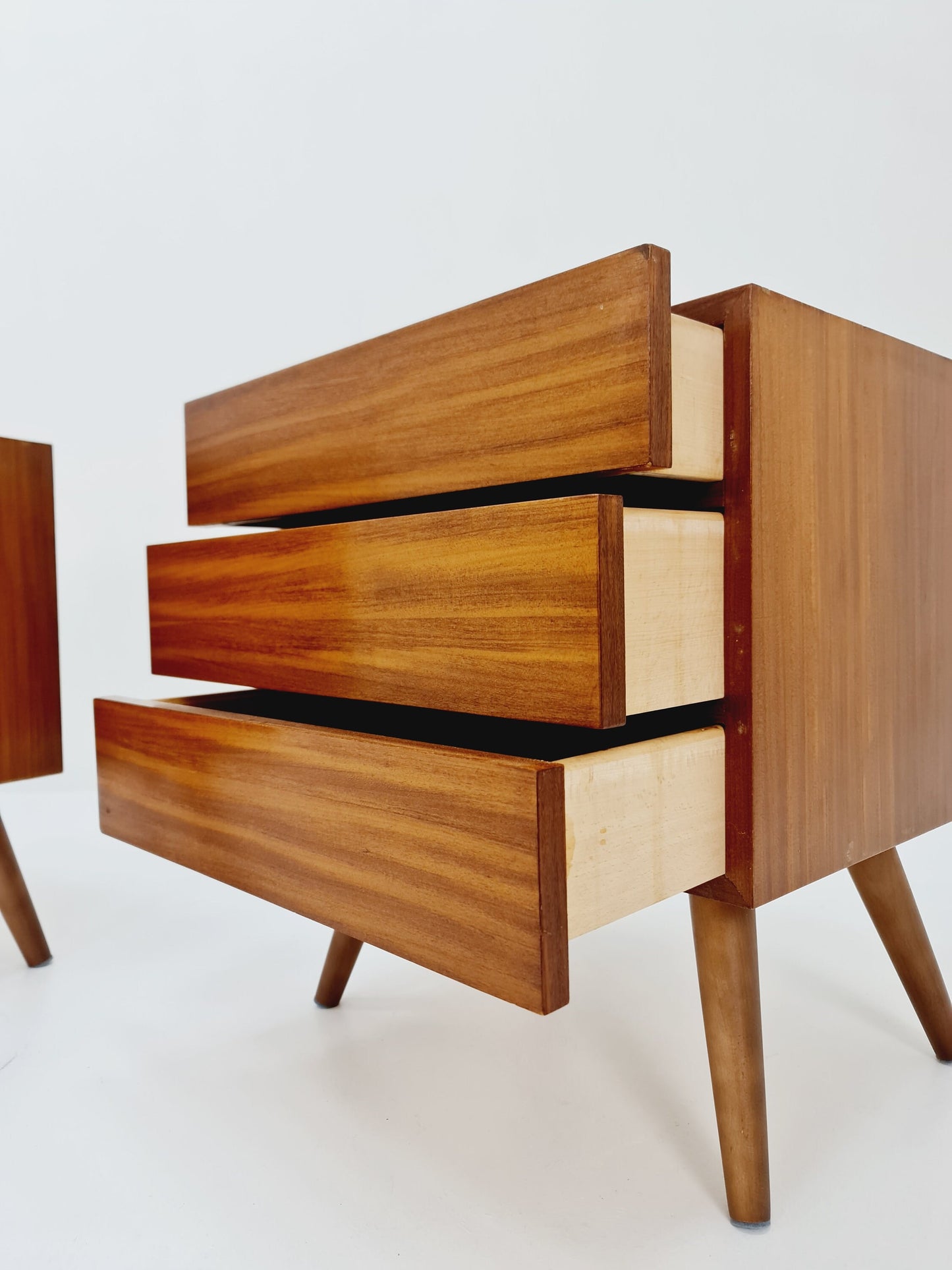 German Mid century Teak nightstands/ bedside tables BY WK Möbel , 1960s