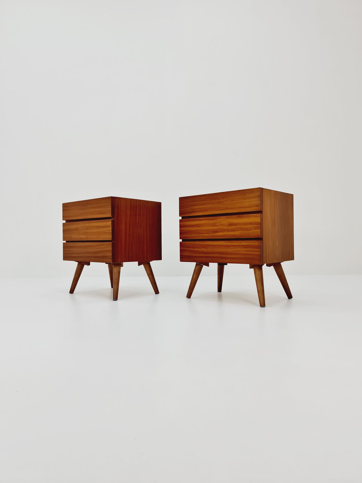 German Mid century Teak nightstands/ bedside tables BY WK Möbel , 1960s