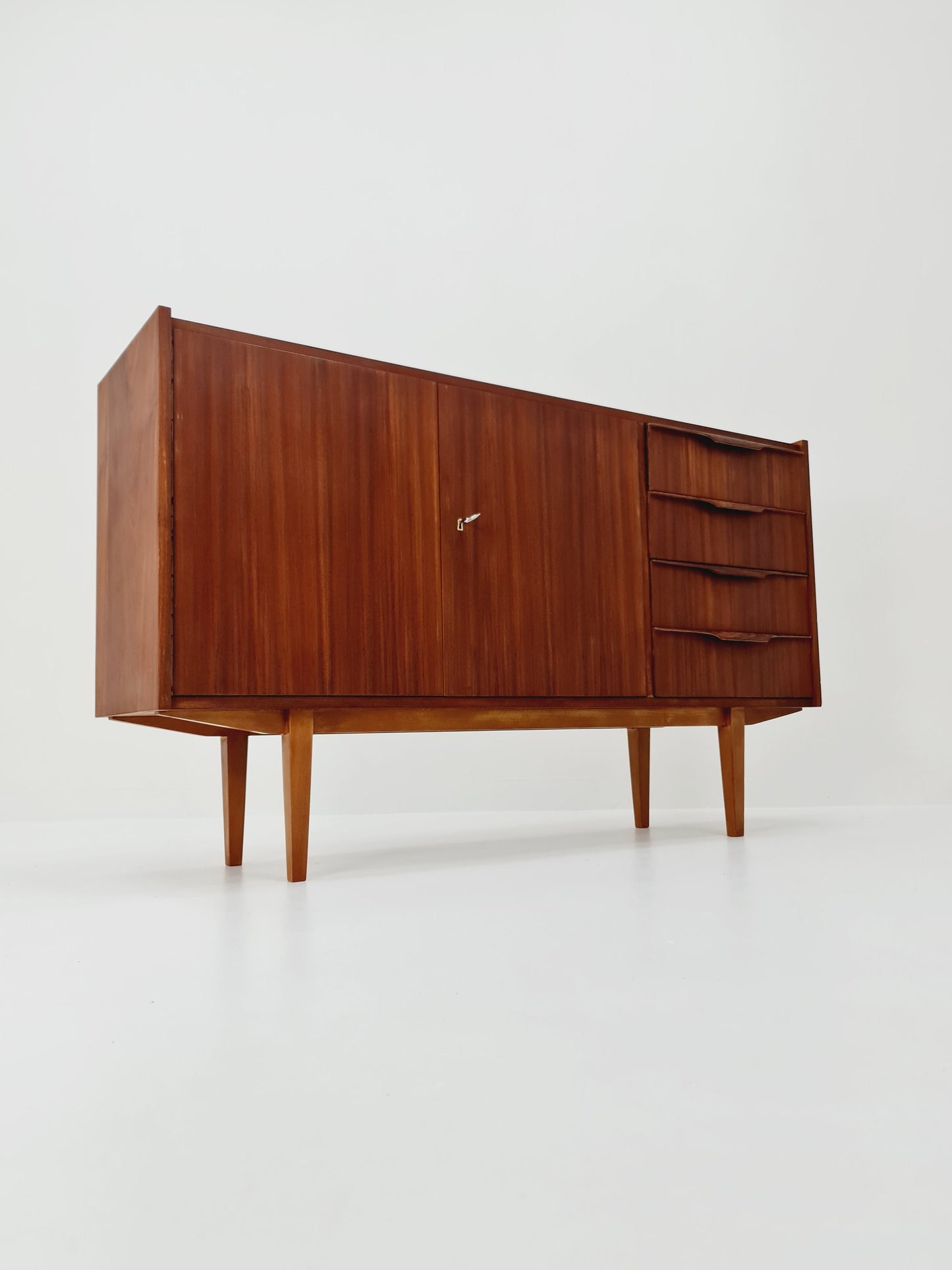 Mid Century Modern German walnut Sideboard By Franz Ehrlich for A.M.T Möbel