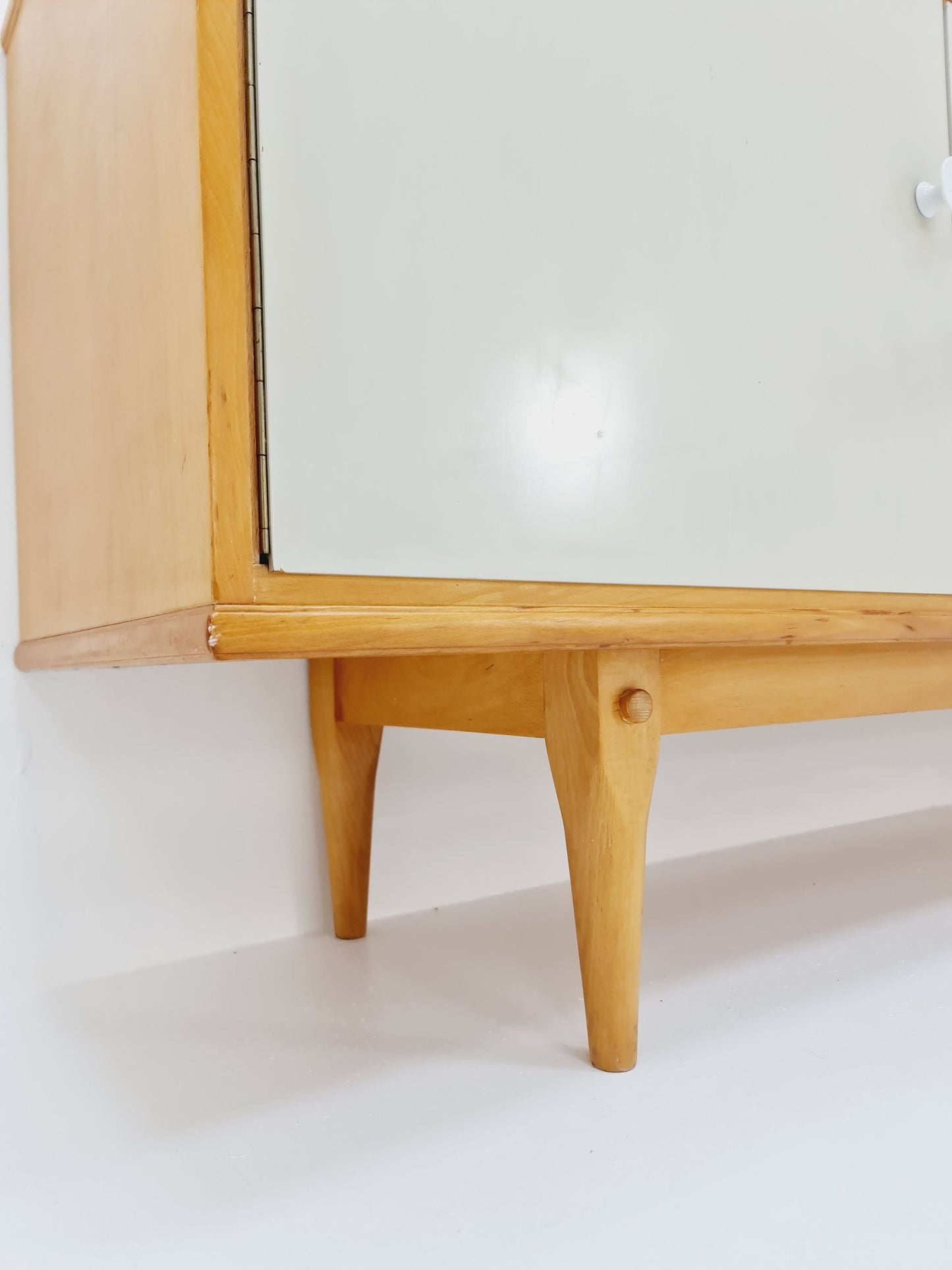Rare Mid Century Modern German Beech Sideboard by Behr Möbel, 1970s
