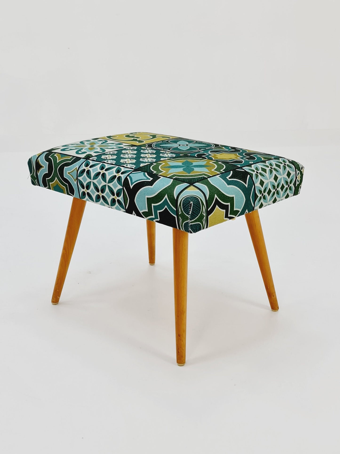 Mid century modern German footstool with extension ladder from the 50s By Cor