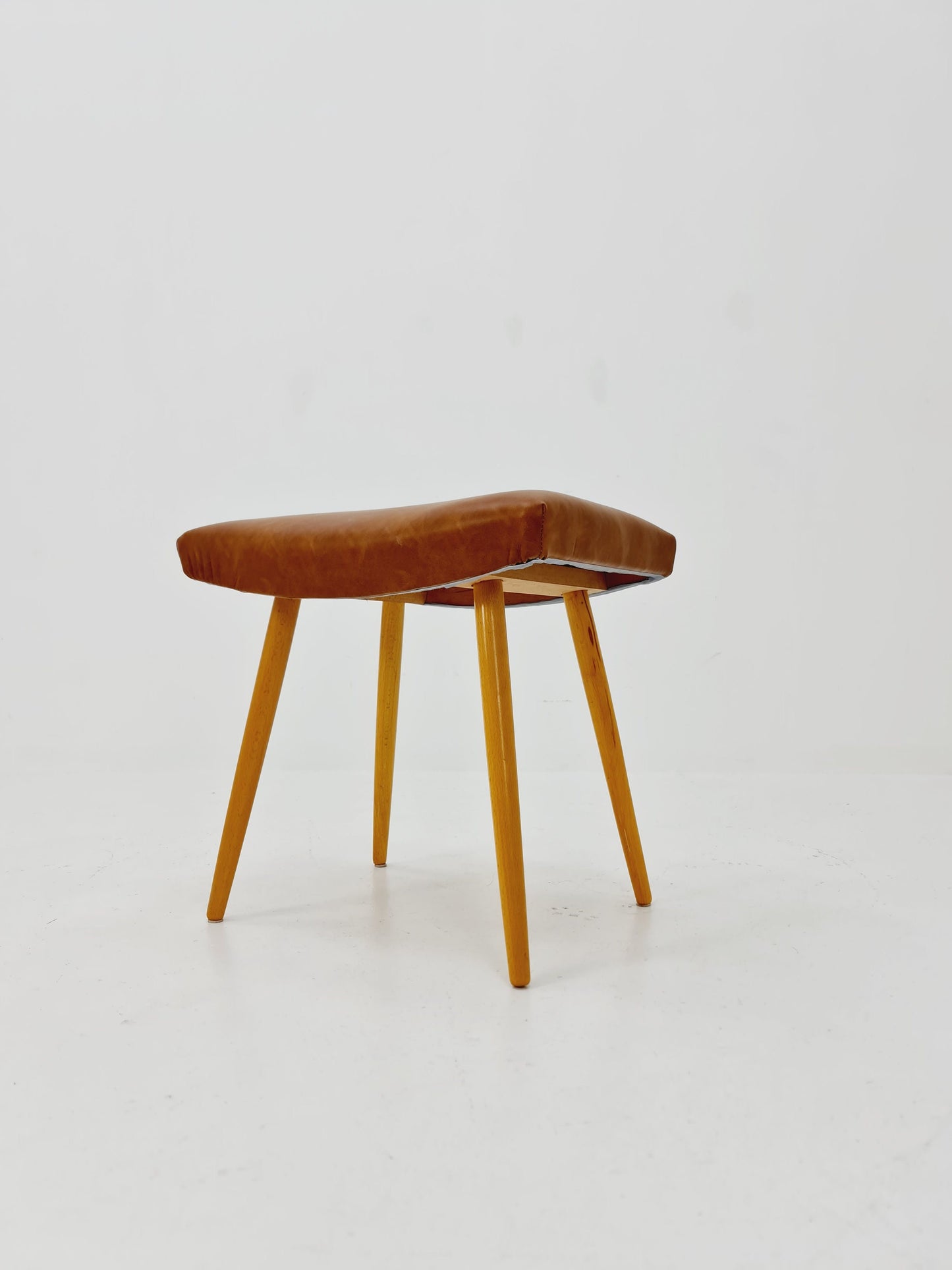 Mid century modern German ottoman/footstool make up stool from the 50s