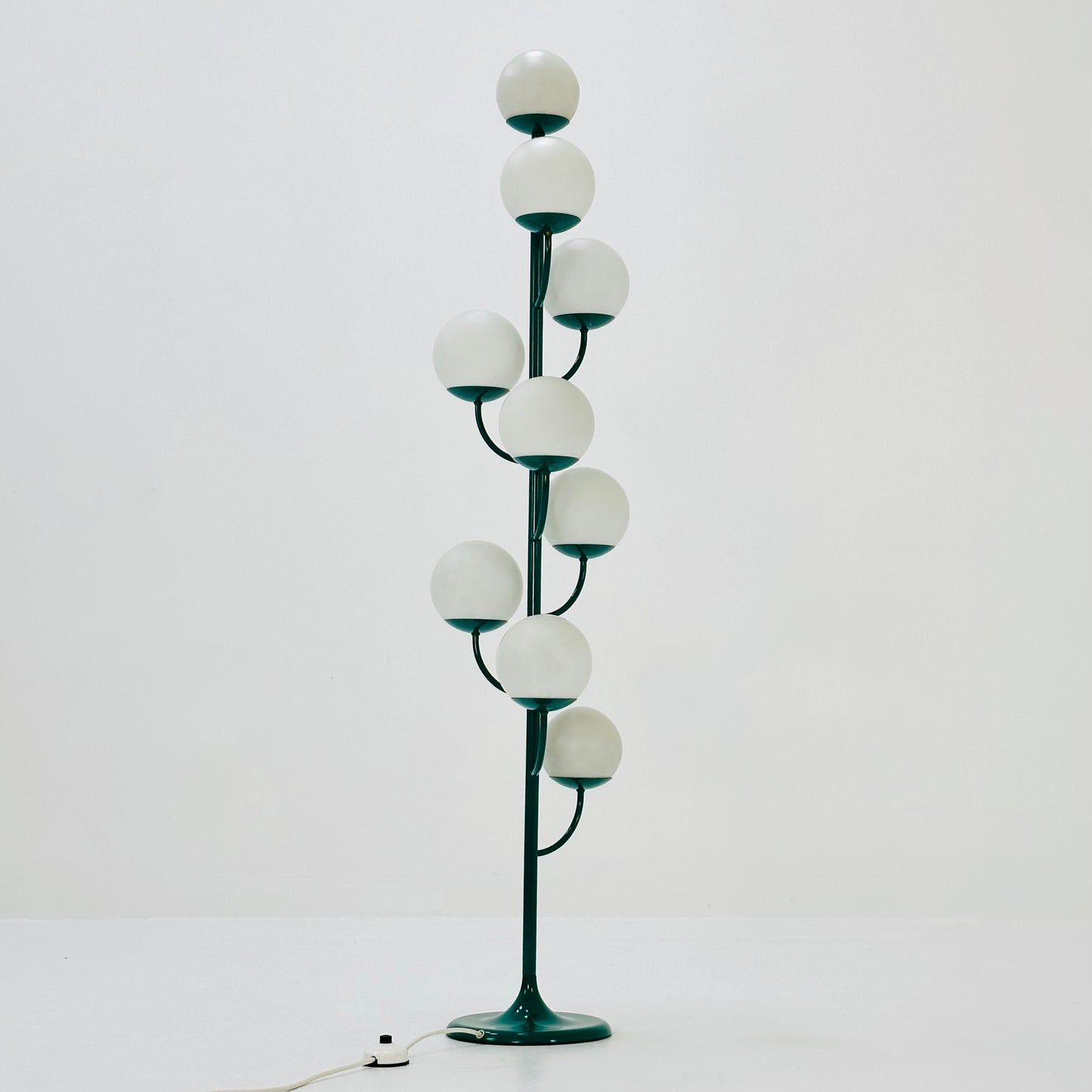 Mid century iconic 9-light floor lamp from Kaiser Leuchten,Germany 1970s