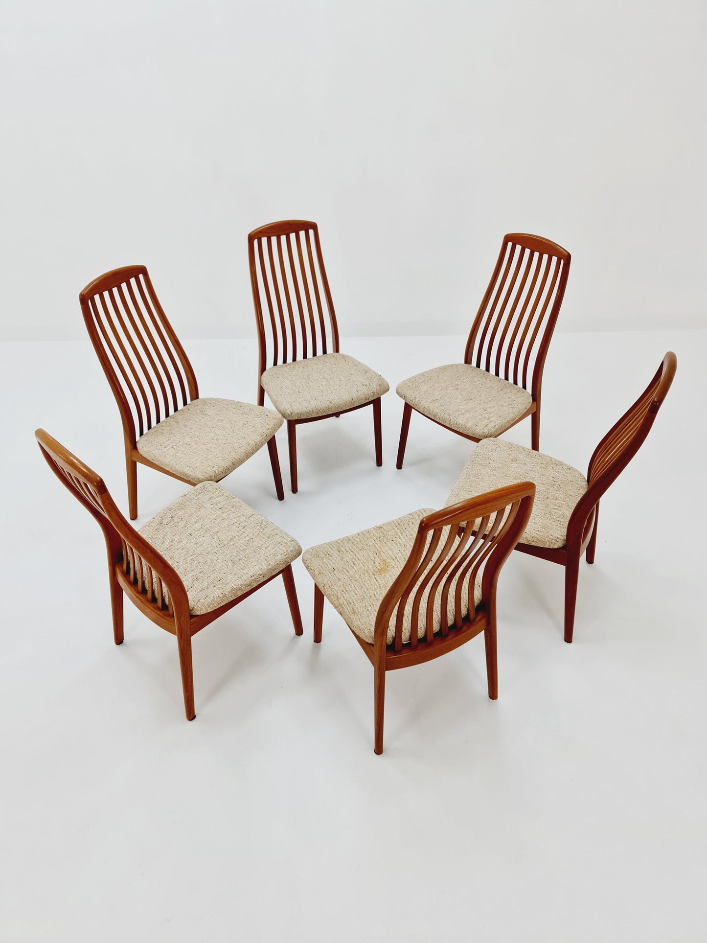 Danish teak dining chairs by Schou Andersen 1960s, set of 6