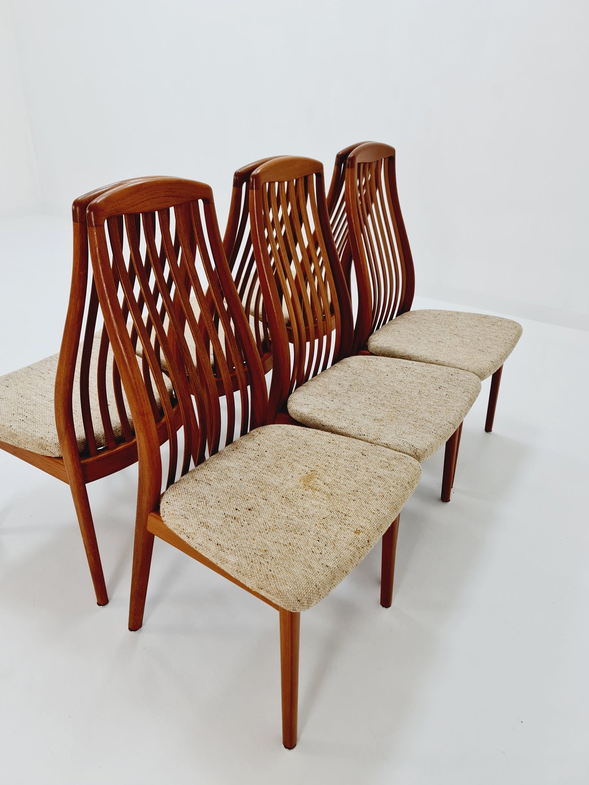 Danish teak dining chairs by Schou Andersen 1960s, set of 6