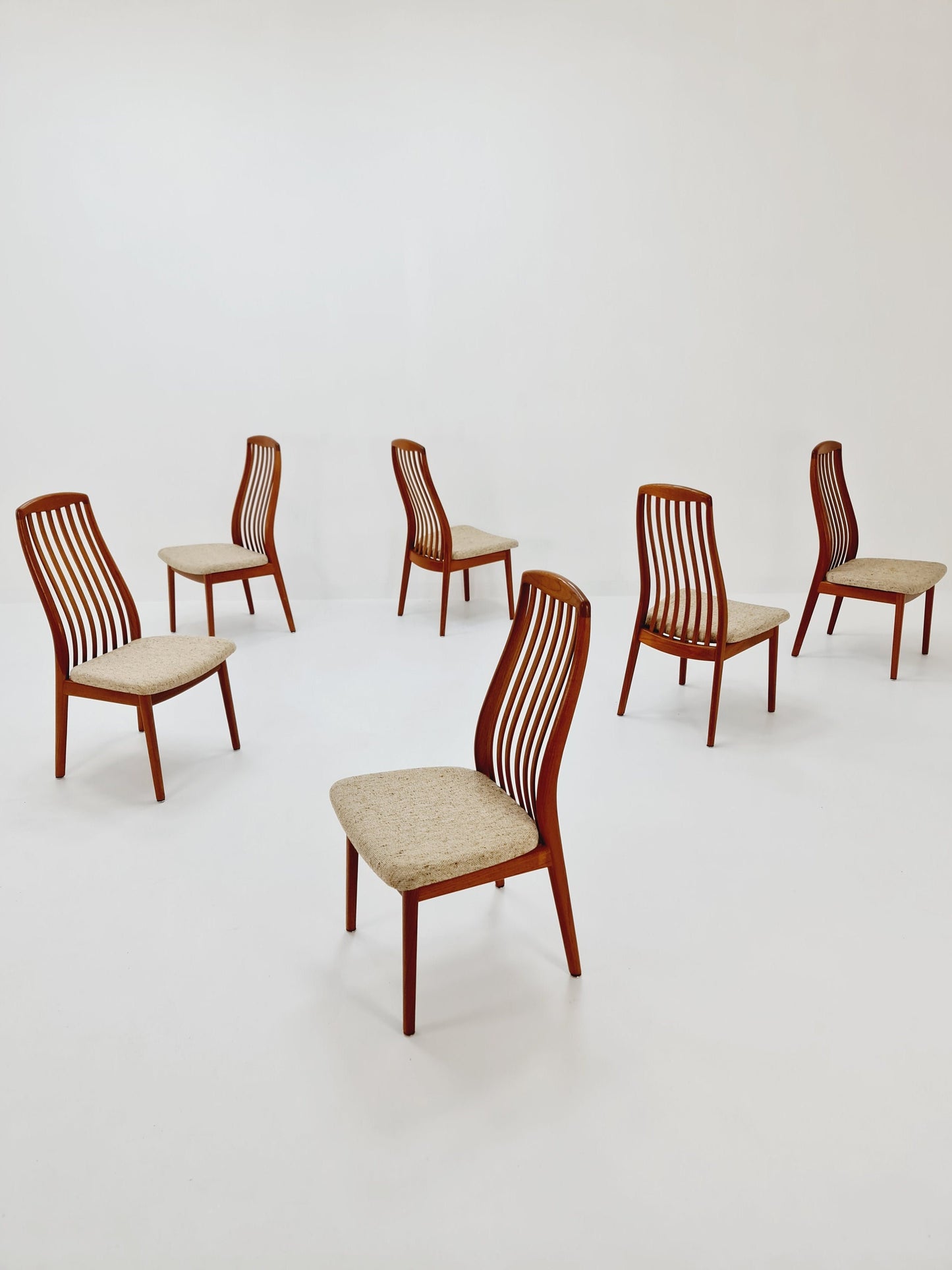 Danish teak dining chairs by Schou Andersen 1960s, set of 6