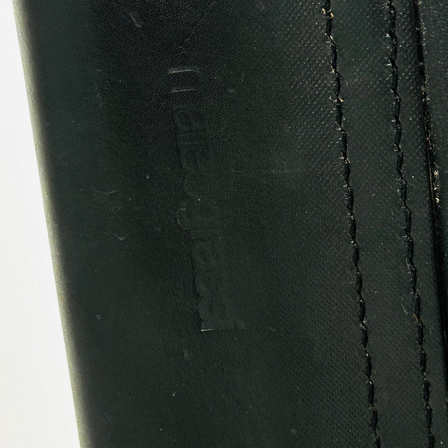 Set of 6 Matteo Grassi visitor chairs in black leather Italy 1980s