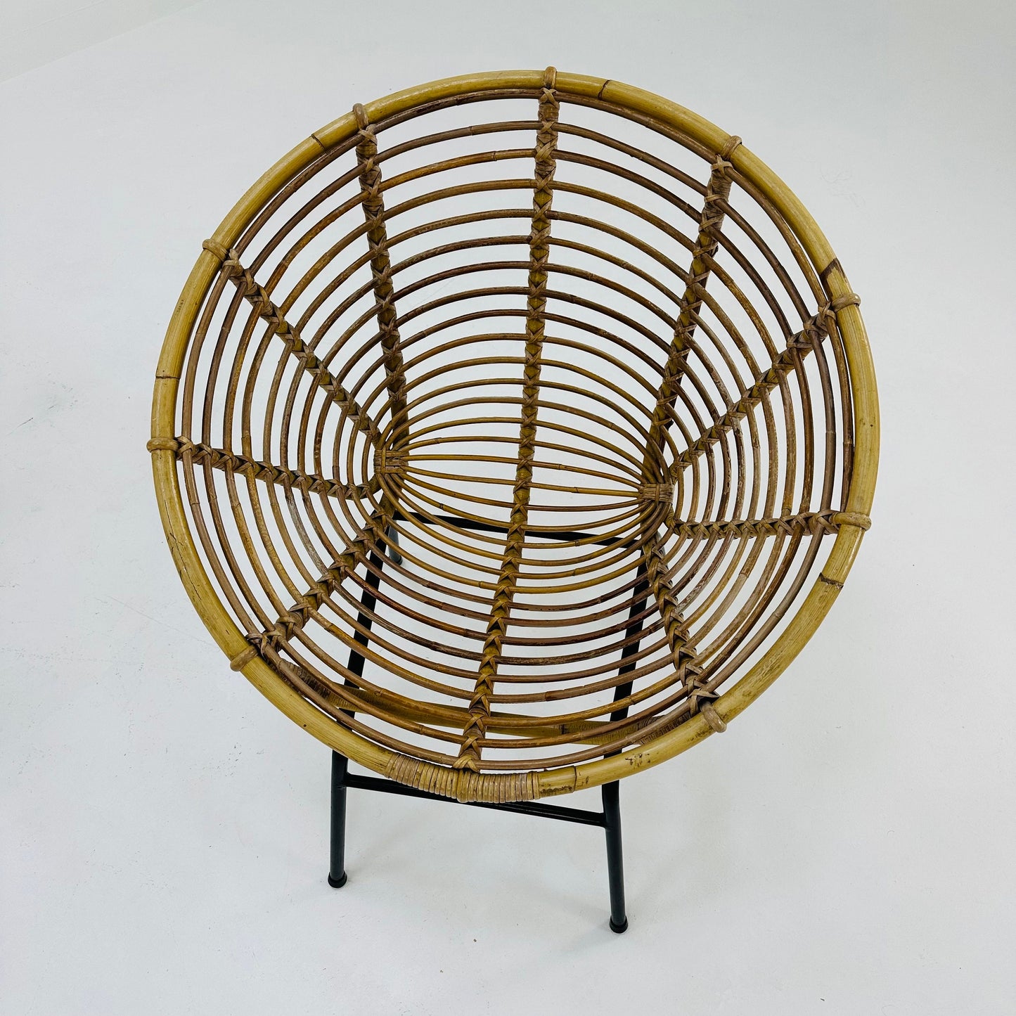 Mid-Century Bamboo & Metal Chairs from Rohe Noordwolde, 1960s, Set of 2