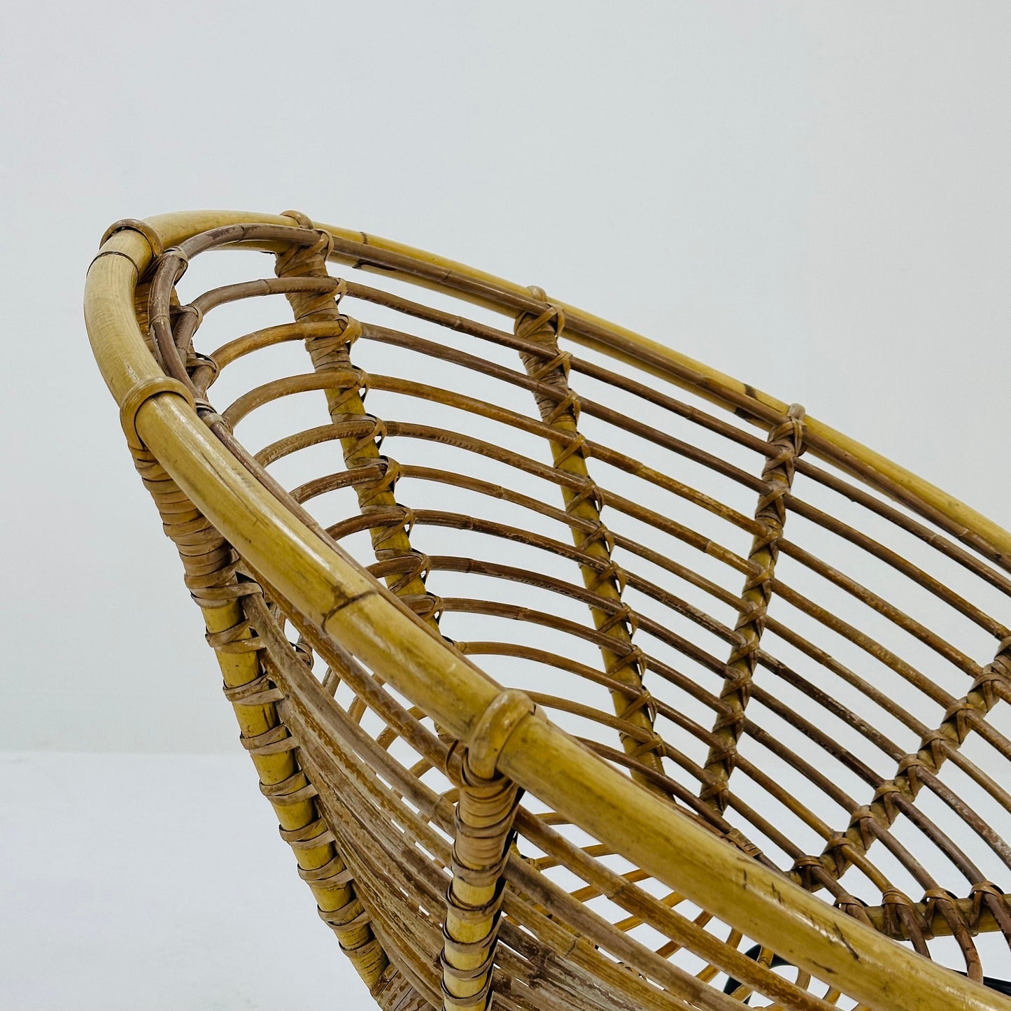 Mid-Century Bamboo & Metal Chairs from Rohe Noordwolde, 1960s, Set of 2