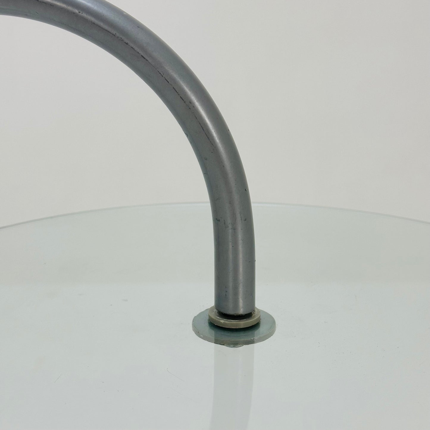 Bauhaus Vintage Ikea Ry Coffee Side Table Glass Aluminum 1980s