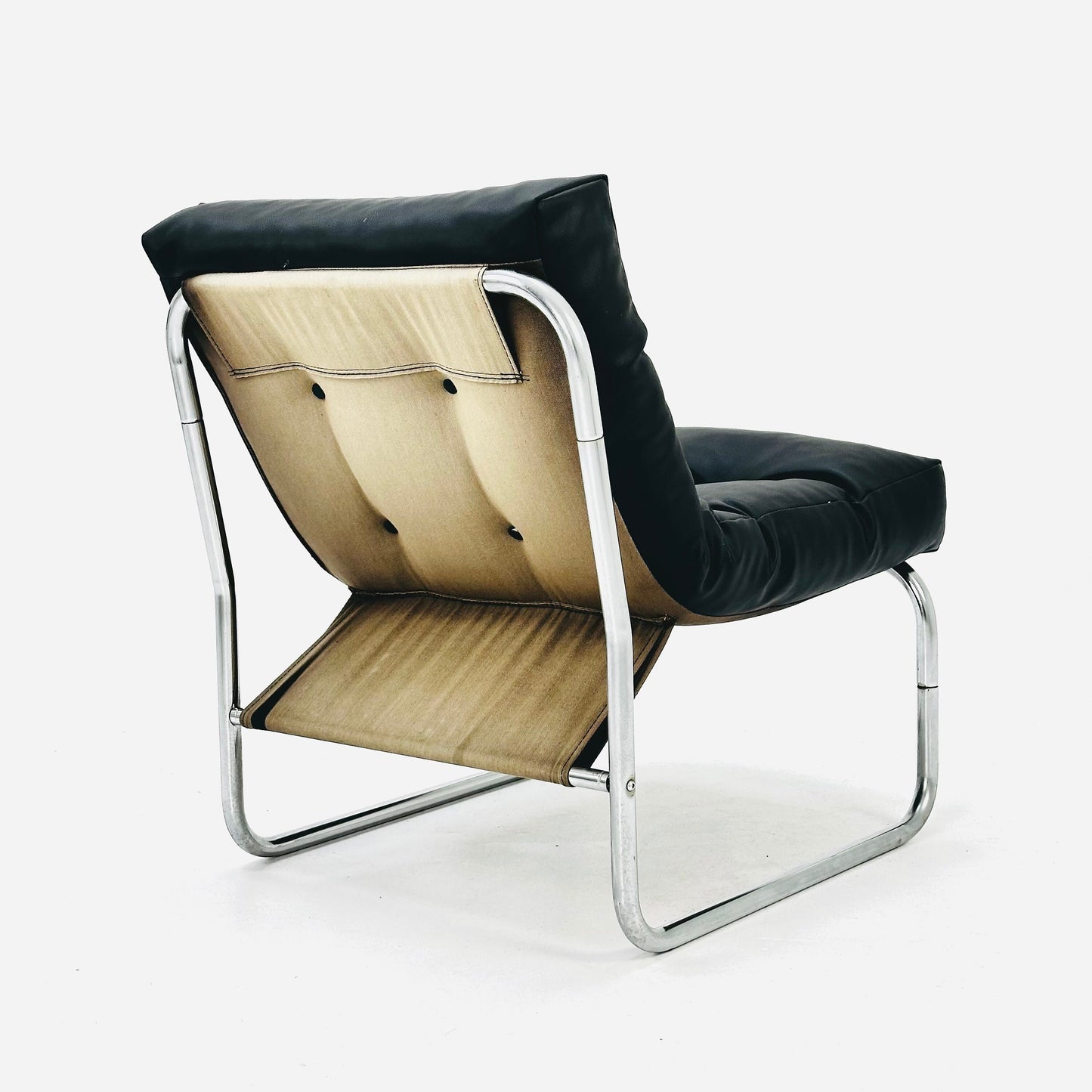 Model Pixi leather lounge chair by Gillis Lundgren for Ikea, 1970s