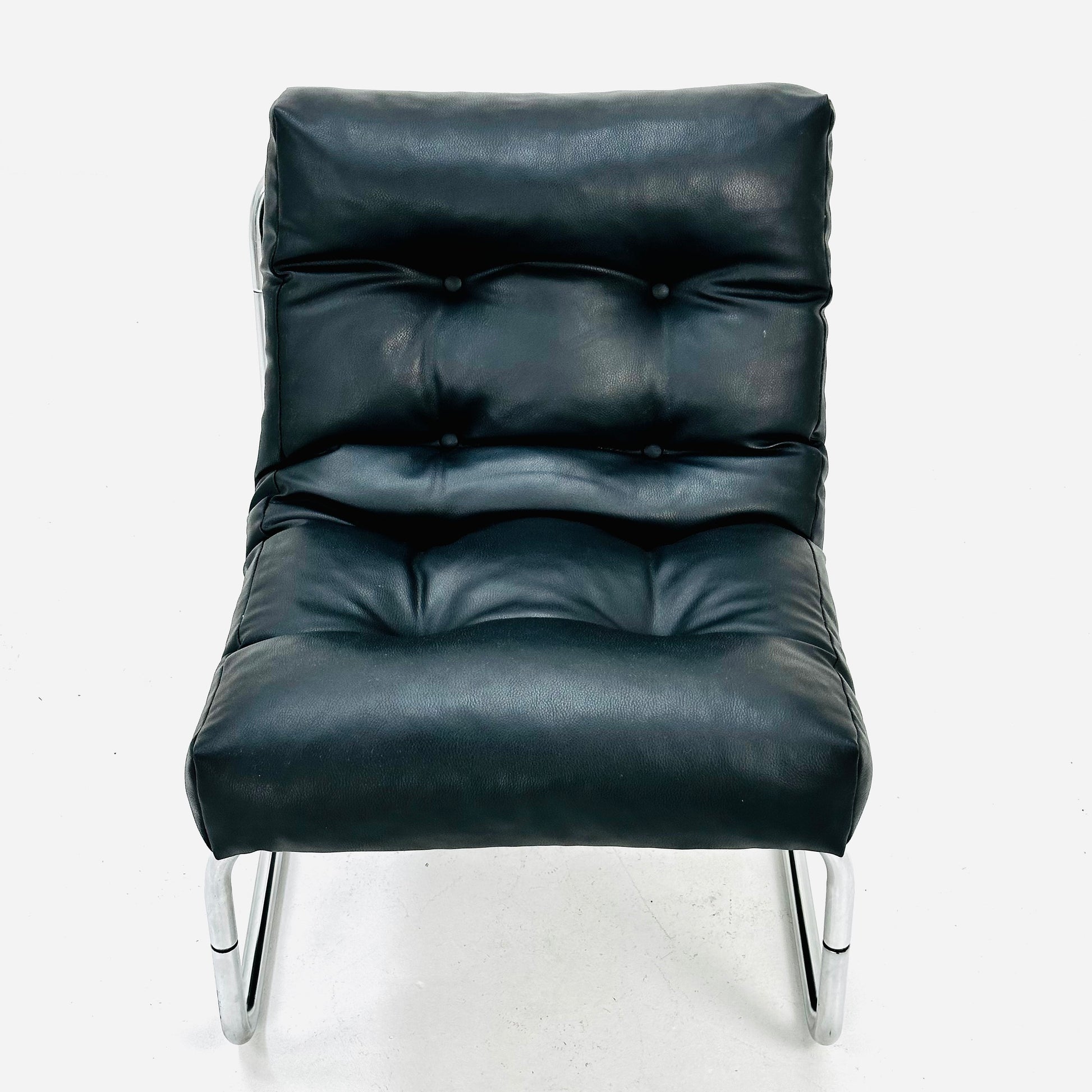 Model Pixi leather lounge chair by Gillis Lundgren for Ikea, 1970s