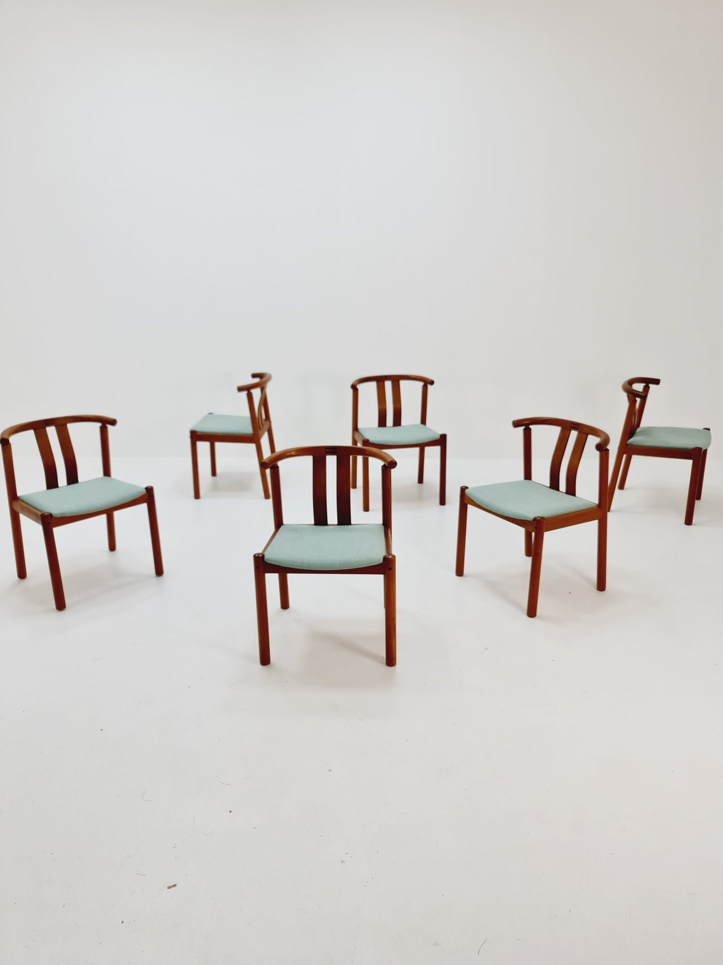 Vintage Mid Century teak dining chairs B Hans J.Frydendal for Boltinge, 1960s, Set of 6