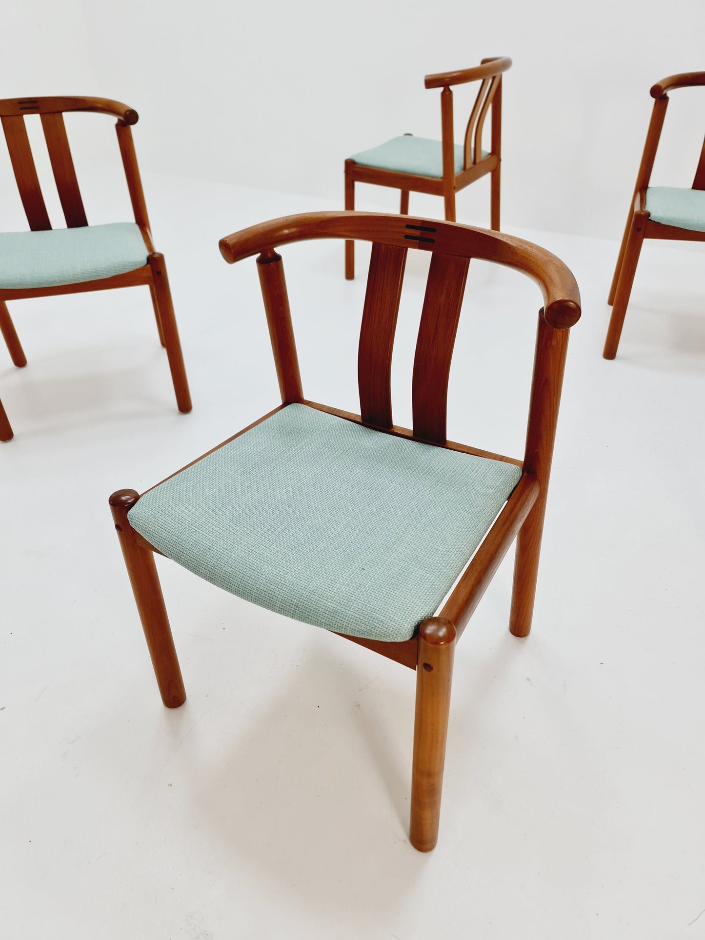 Vintage Mid Century teak dining chairs B Hans J.Frydendal for Boltinge, 1960s, Set of 6