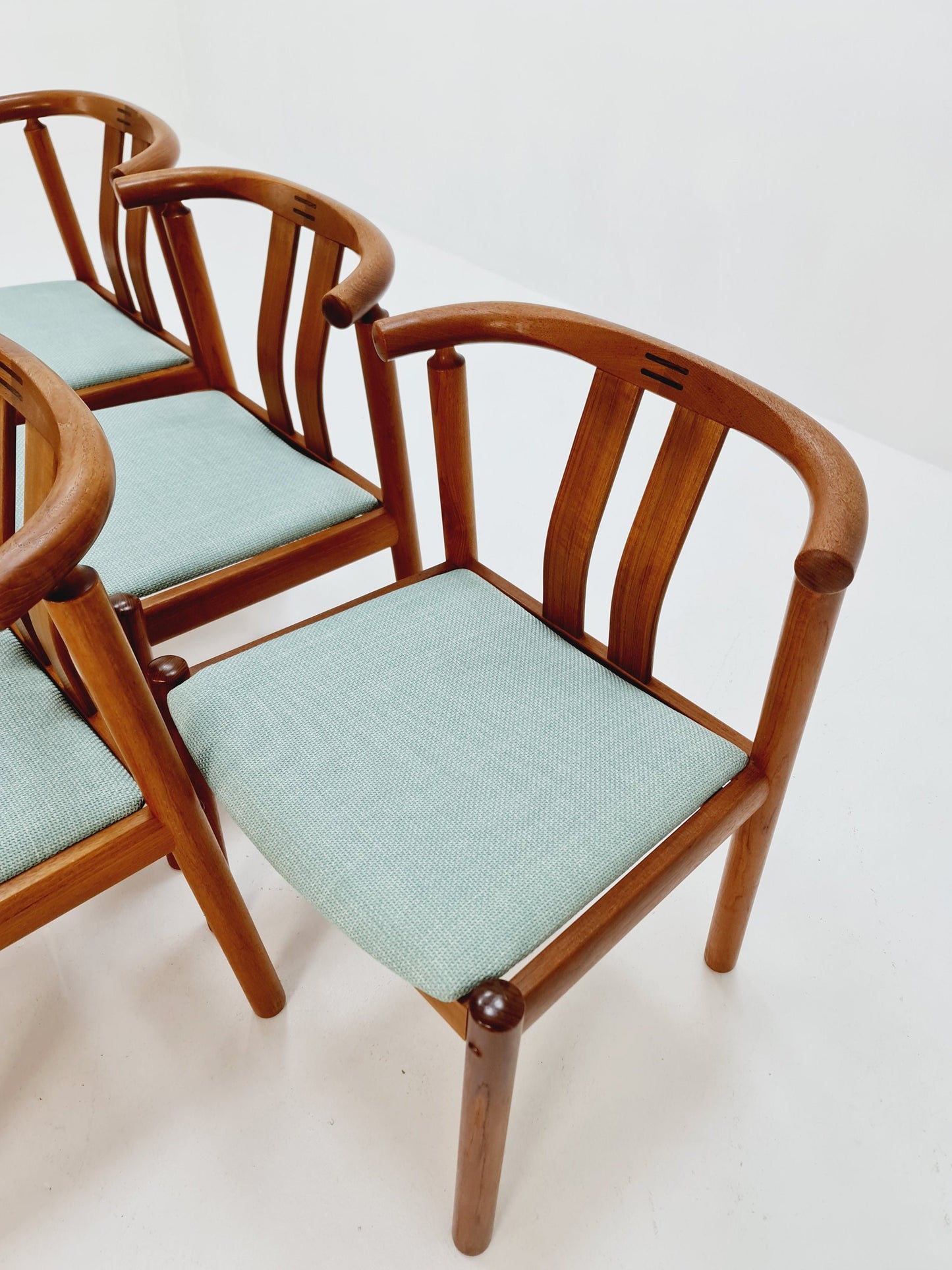 Vintage Mid Century teak dining chairs B Hans J.Frydendal for Boltinge, 1960s, Set of 6