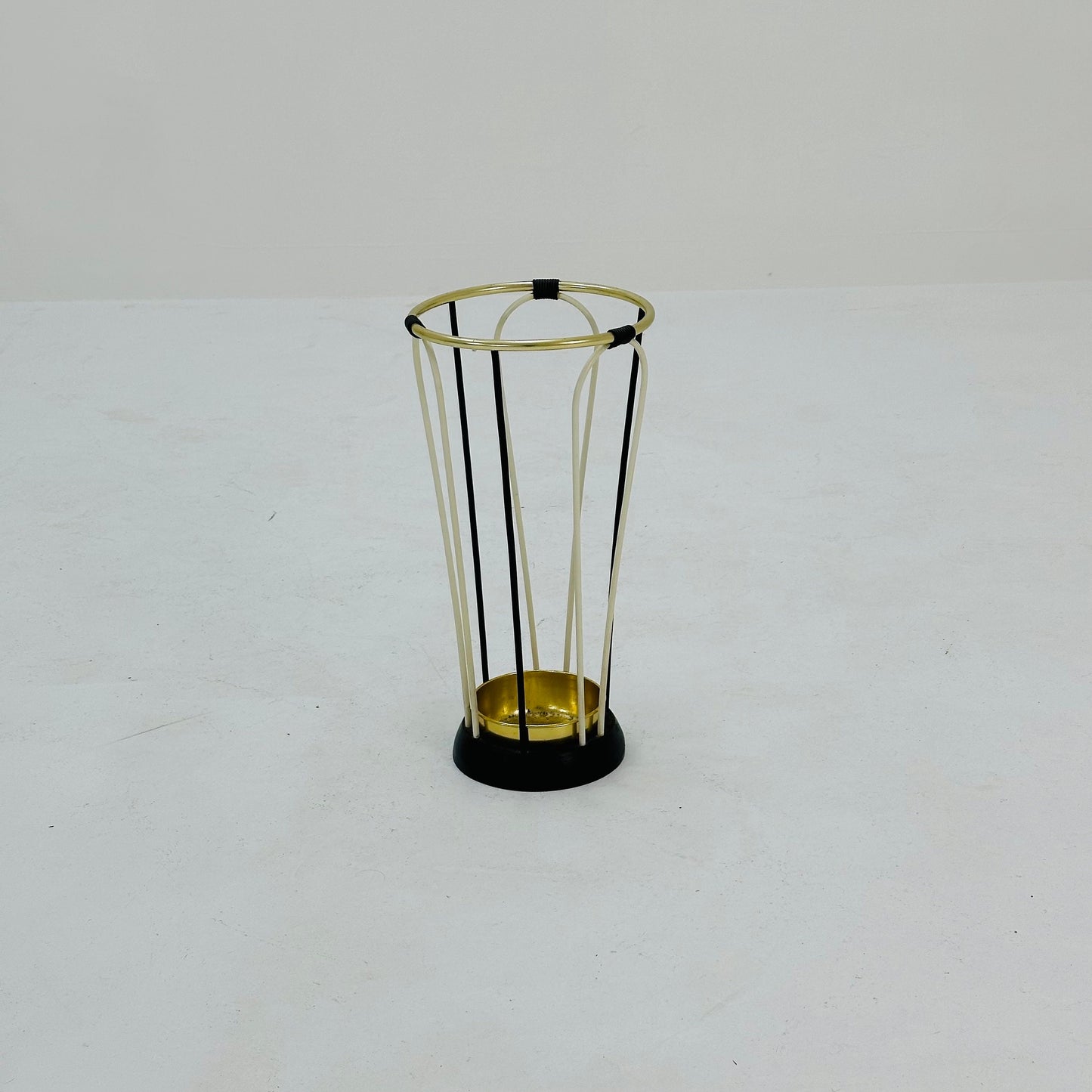 Mid century metal and brass umbrella stand, Germany, 1960s