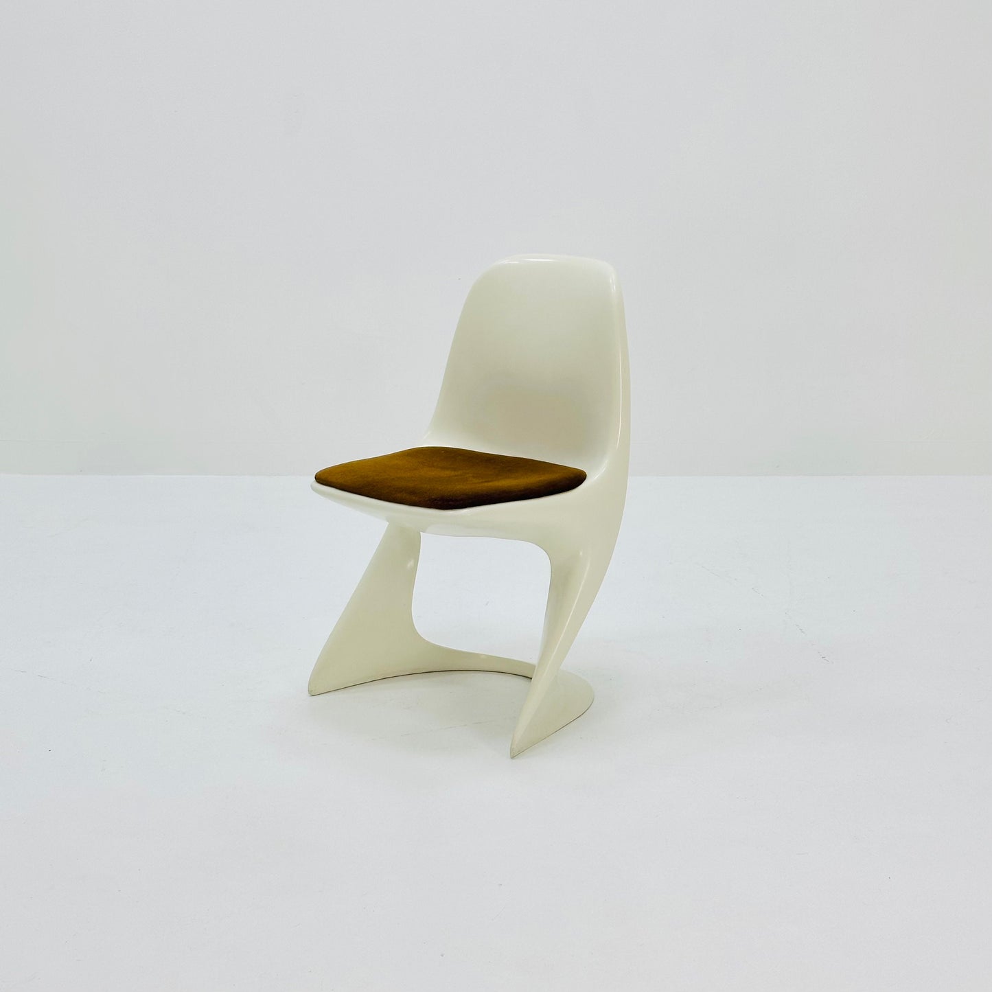 1 of 4 space age chair model 200 by Alexander Begge for Casala original brown fabric upholstery 1970s Germany