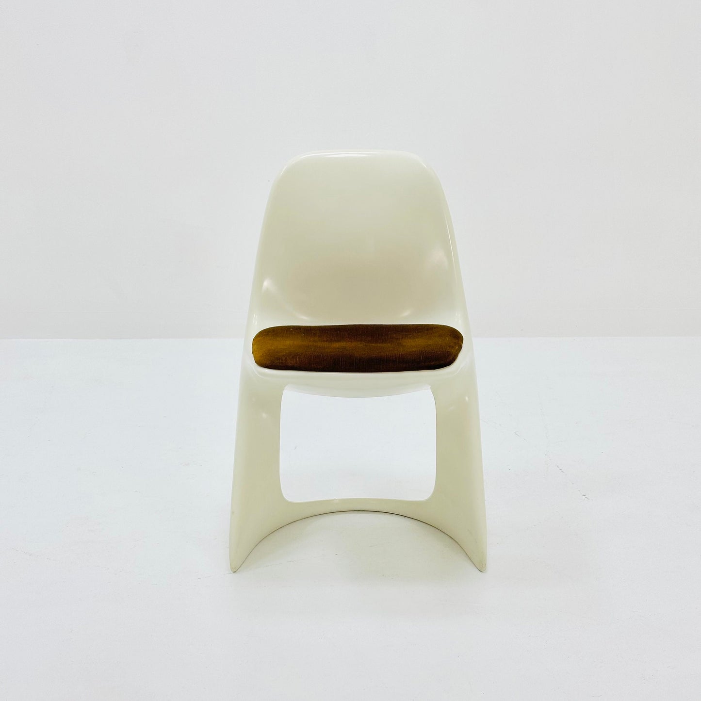 1 of 4 space age chair model 200 by Alexander Begge for Casala original brown fabric upholstery 1970s Germany