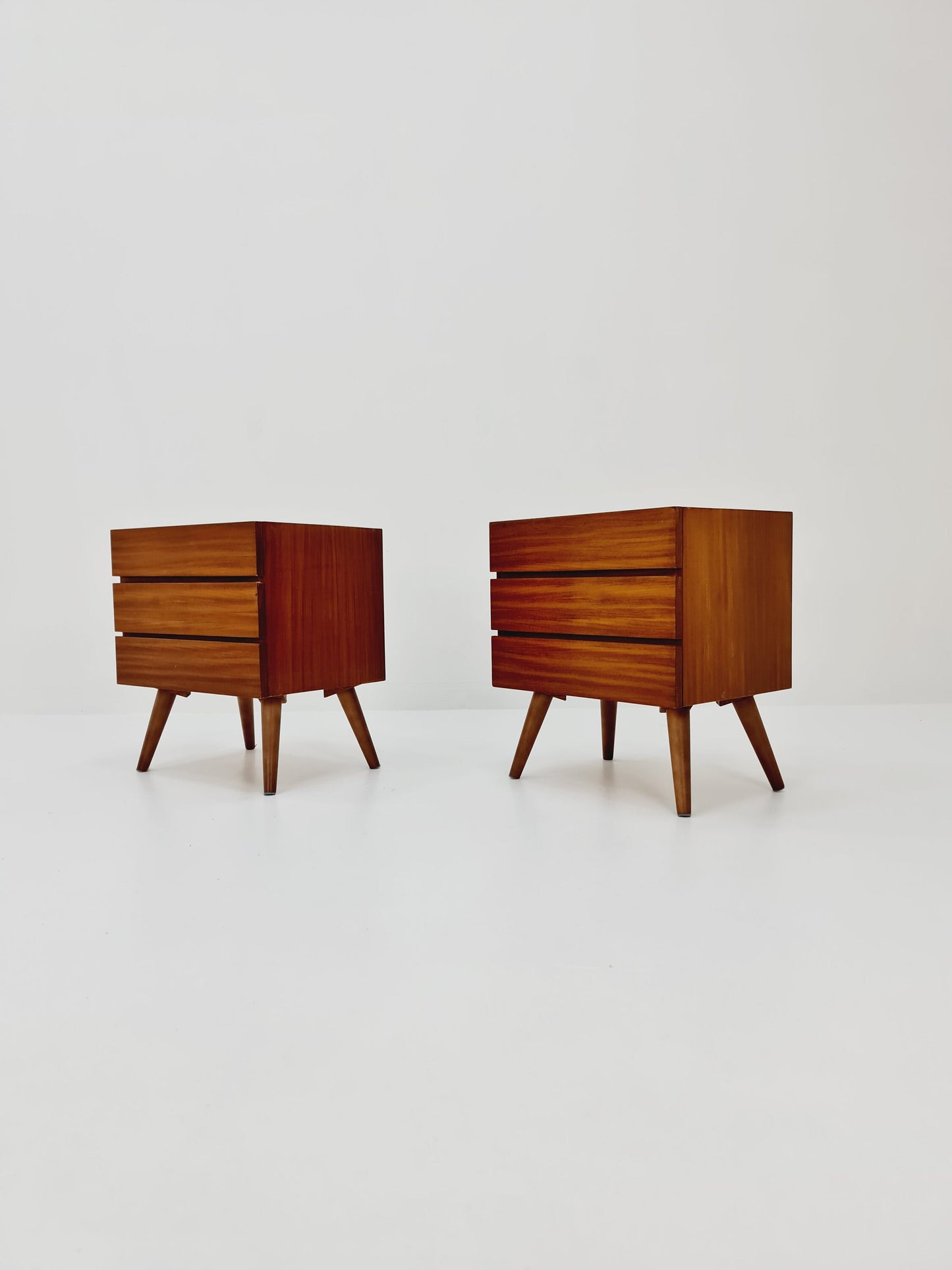 German Mid century Teak nightstands/ bedside tables BY WK Möbel , 1960s