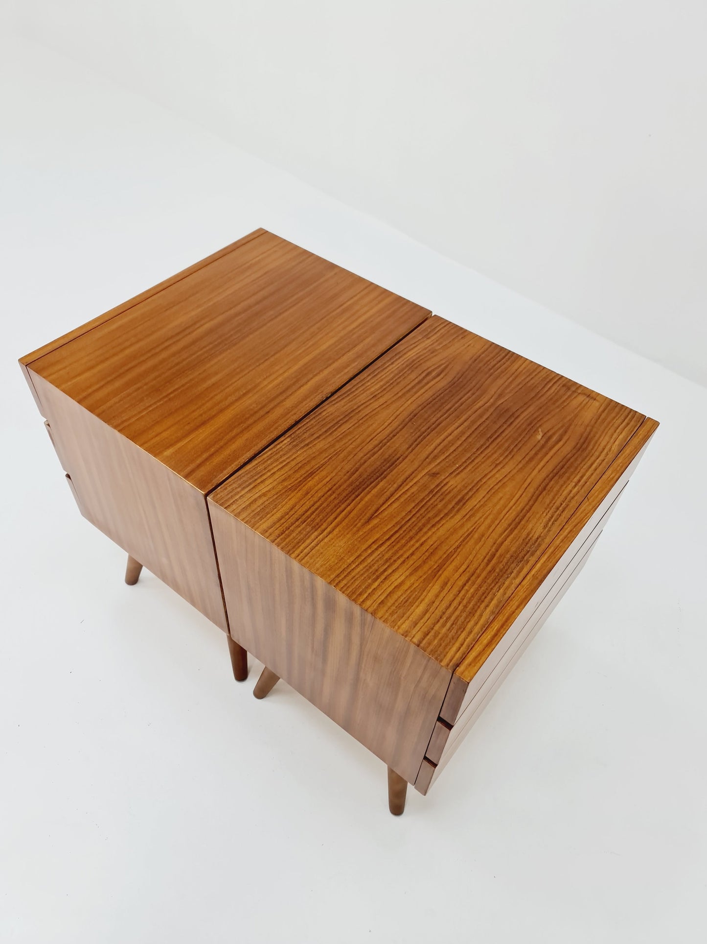 German Mid century Teak nightstands/ bedside tables BY WK Möbel , 1960s