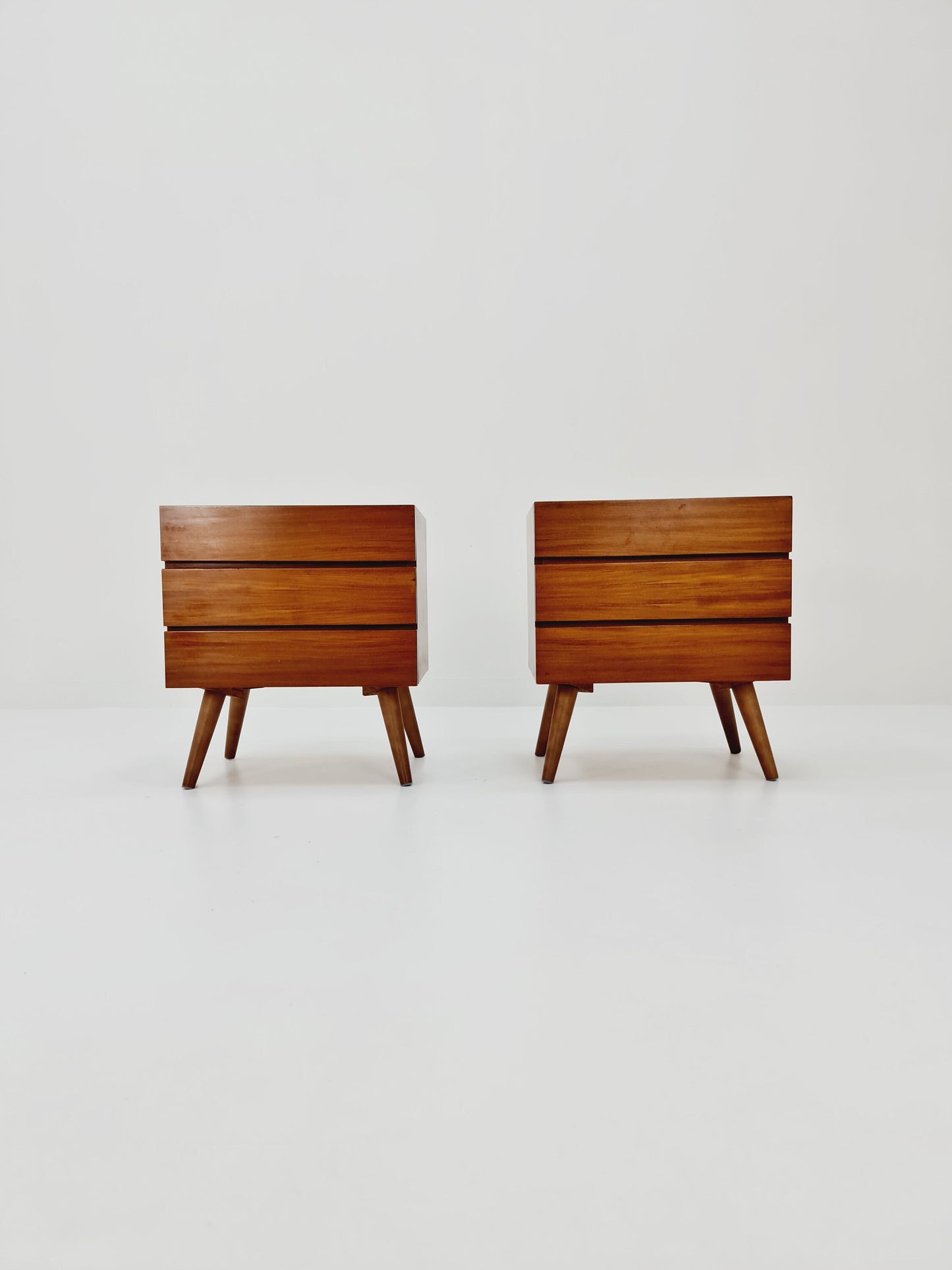 German Mid century Teak nightstands/ bedside tables BY WK Möbel , 1960s