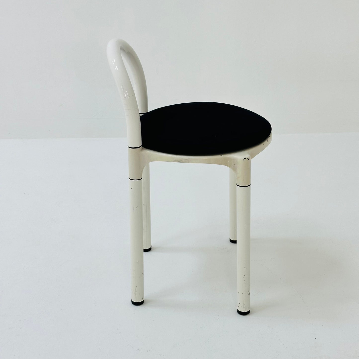 Space age white Polo stool by Anna Castelli for Kartell, 1970s