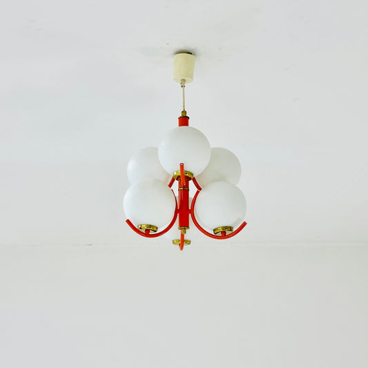 Mid century atomic Sputnik chandelier for Kaiser Germany 1970s